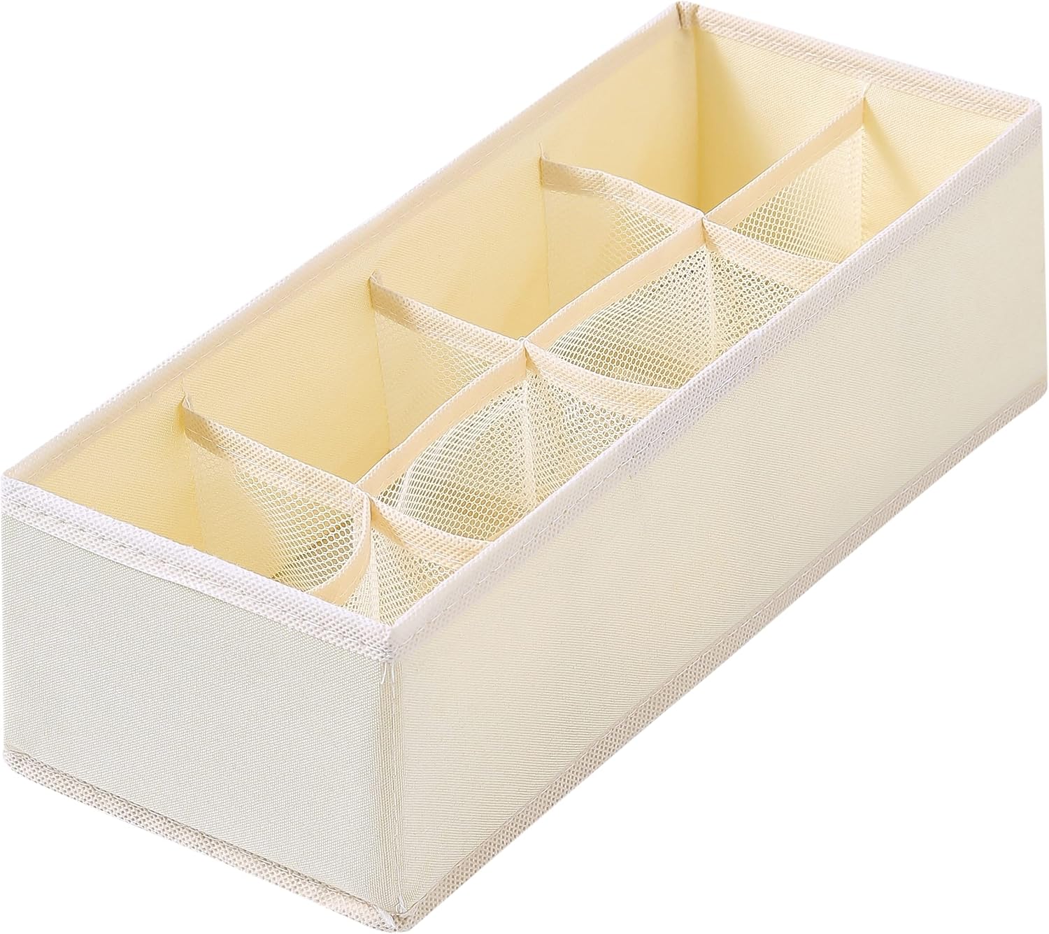 Qozary Paquete de 3 divisores organizadores de cajones de ropa interior, cajas de almacenamiento plegables para ropa, calcetines, lencería, ropa