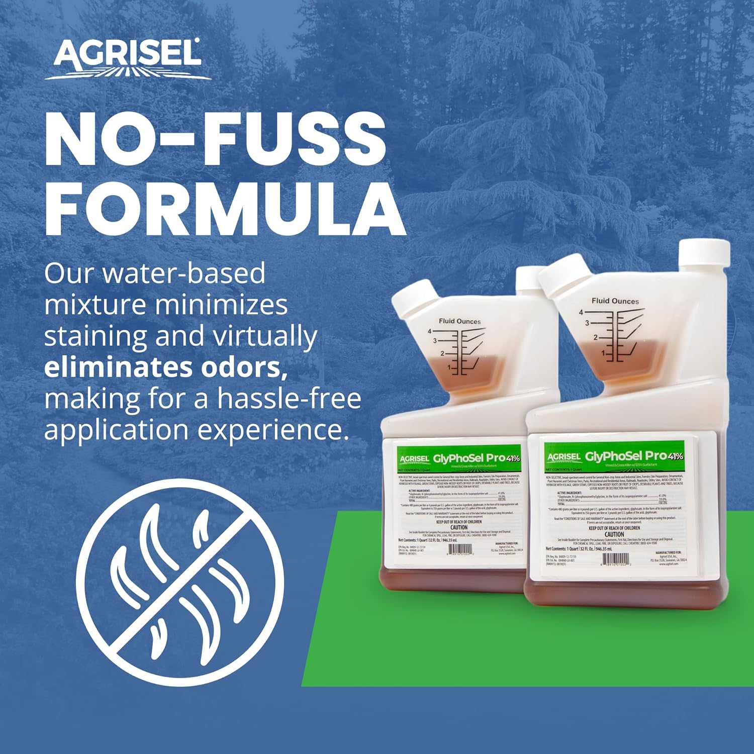 GlyPhoSel Pro – Herbicida para eliminar malas hierbas difíciles de matar, de bajo olor, fácil de mezclar, seguro para mascotas, paquete de 3 guantes