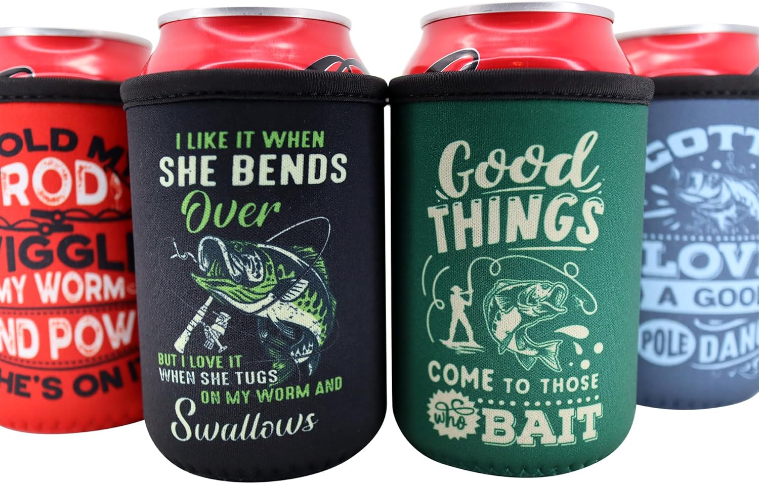 Divertidos Coozies de pesca para hombres, regalos esenciales de pesca para hombres, regalos divertidos para papá para pescadores que lo tienen todo