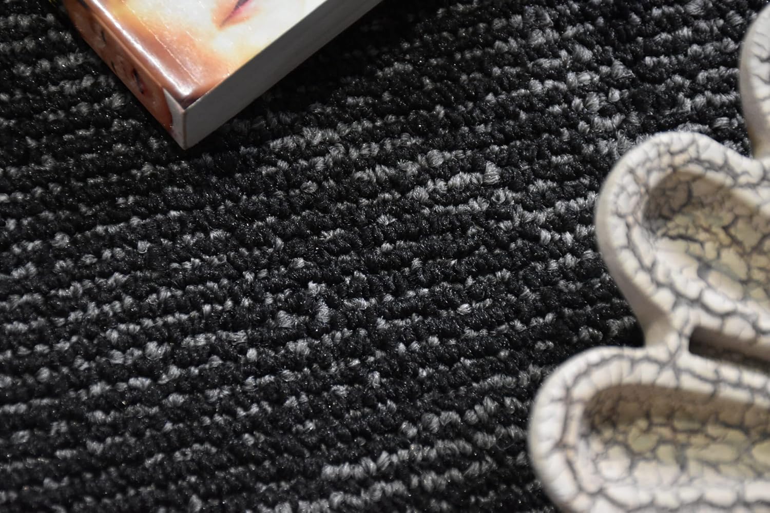 Alfombra moderna para interiores y exteriores, color negro, alfombra moderna para decoración del hogar, alfombra comercial para sala de estar, niños