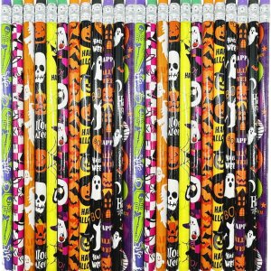 60 lápices de Halloween a granel surtidos coloridos con temática de Halloween, fantasma, calabaza, esqueleto, murciélago, araña, lápices de madera 60 lápices de Halloween a granel surtidos coloridos con temática de Halloween, fantasma, calabaza, esqueleto, murciélago, araña, lápices de madera