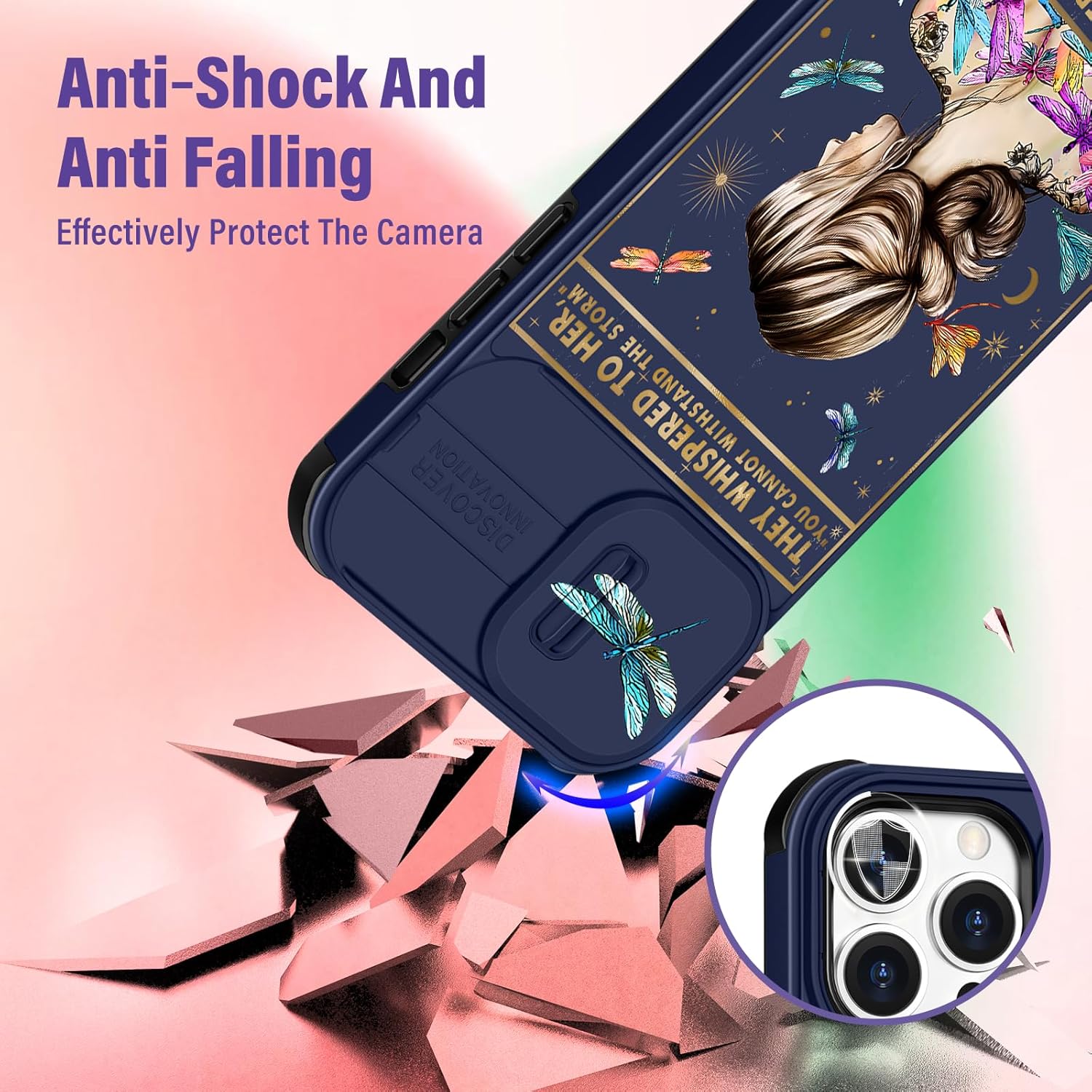 Funda para iPhone 11 Pro Max 2 en 1 para mujeres y niñas, bonita funda para teléfono femenina, bonita funda colorida para inspirar para adolescente