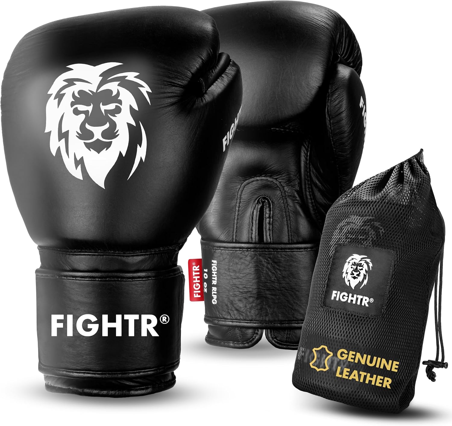 FIGHTR Guantes de boxeo profesionales hechos de cuero genuino  hombres y mujeres  para boxeo, artes marciales mixtas, artes marciales 10, 12, 14, 16