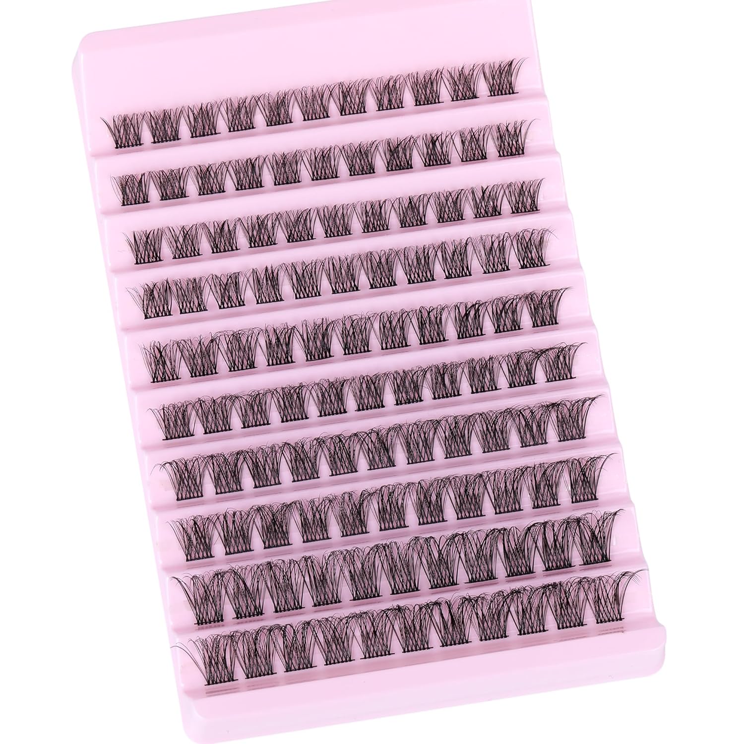 Kit de extensión de pestañas de rizo D, kit de pestañas individuales naturales con enlace de pestañas y pinzas de pestañas de 0.315 a 0.630