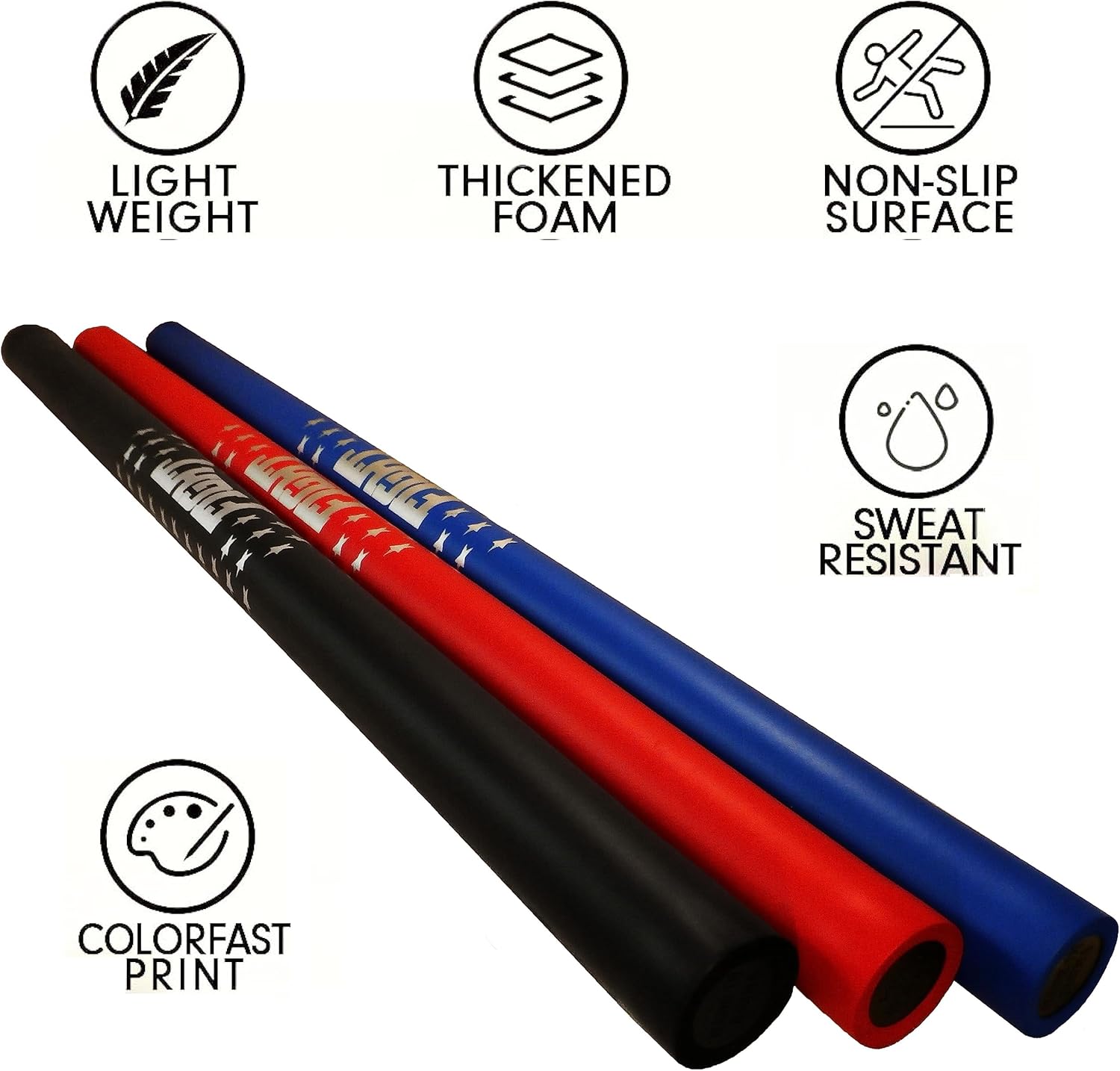 F.A.L. product Martial Arts Equipment Foam Padded Sticks with Carry Bag Case Set 2 Pieces