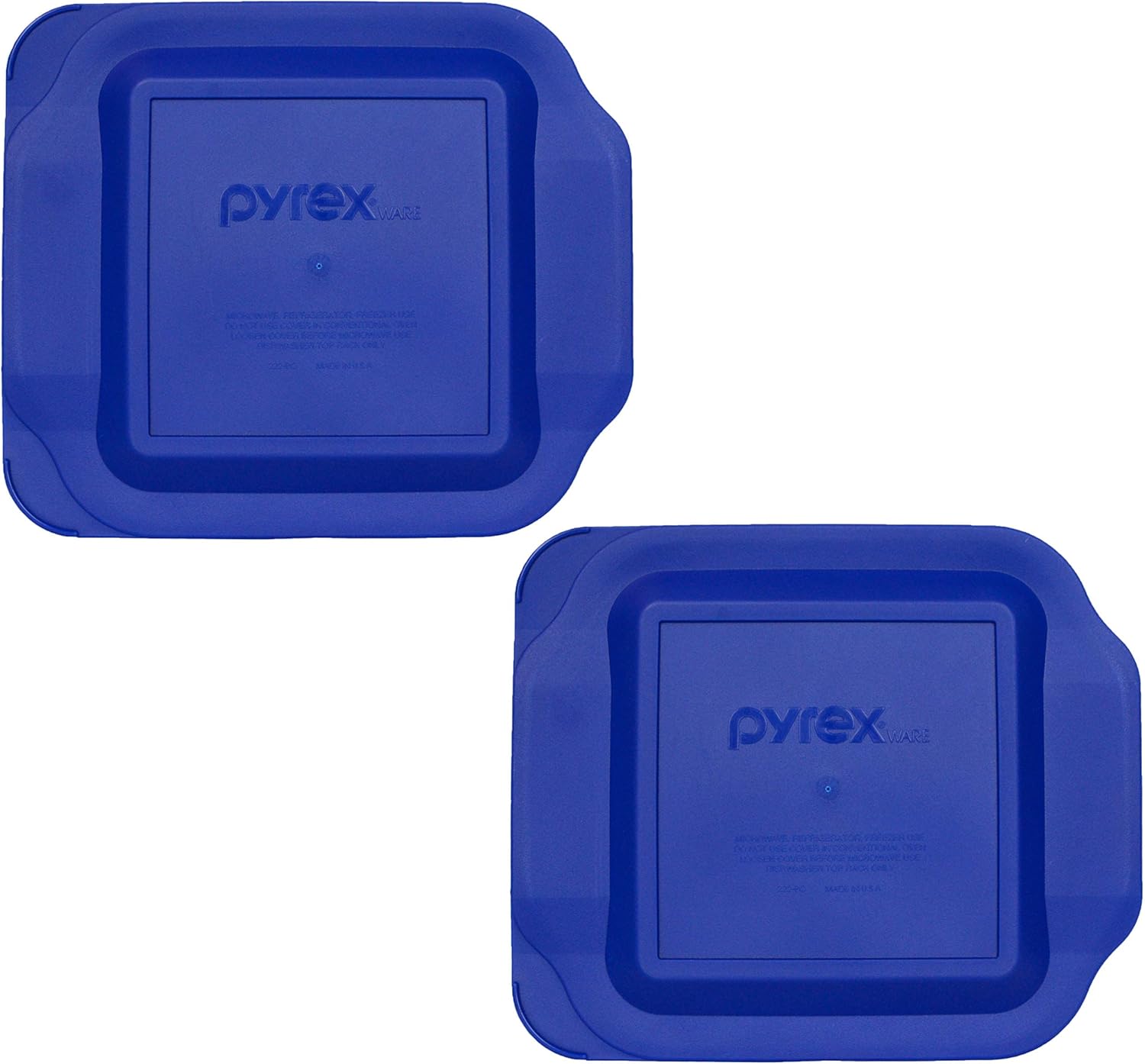 Pyrex Tapa azul de 222 piezas de 2 cuartos (paquete de 2)