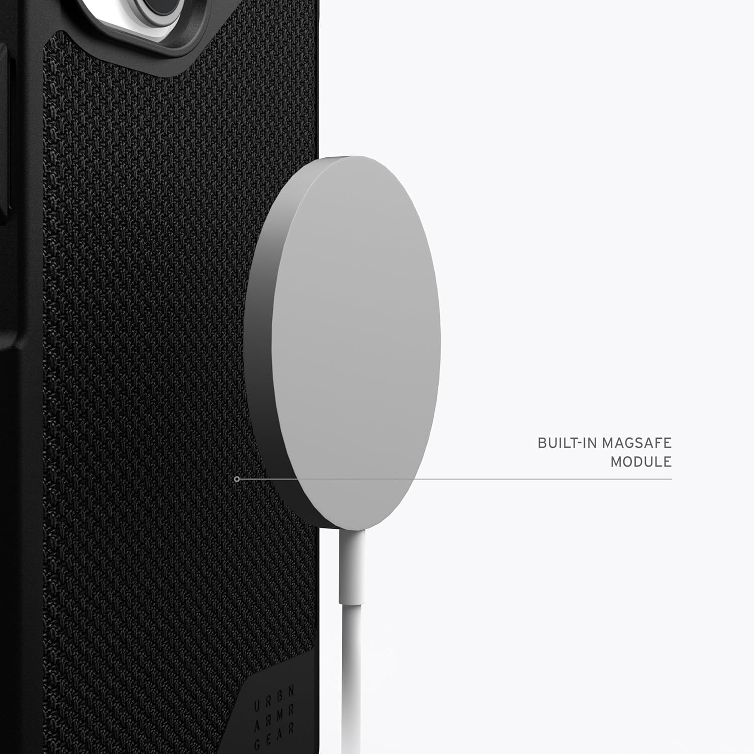 URBAN ARMOR GEAR UAG – Funda compatible con iPhone 15 de 6.1 pulgadas, Metropolis LT Kevlar negro, imán integrado compatible con carga MagSafe,