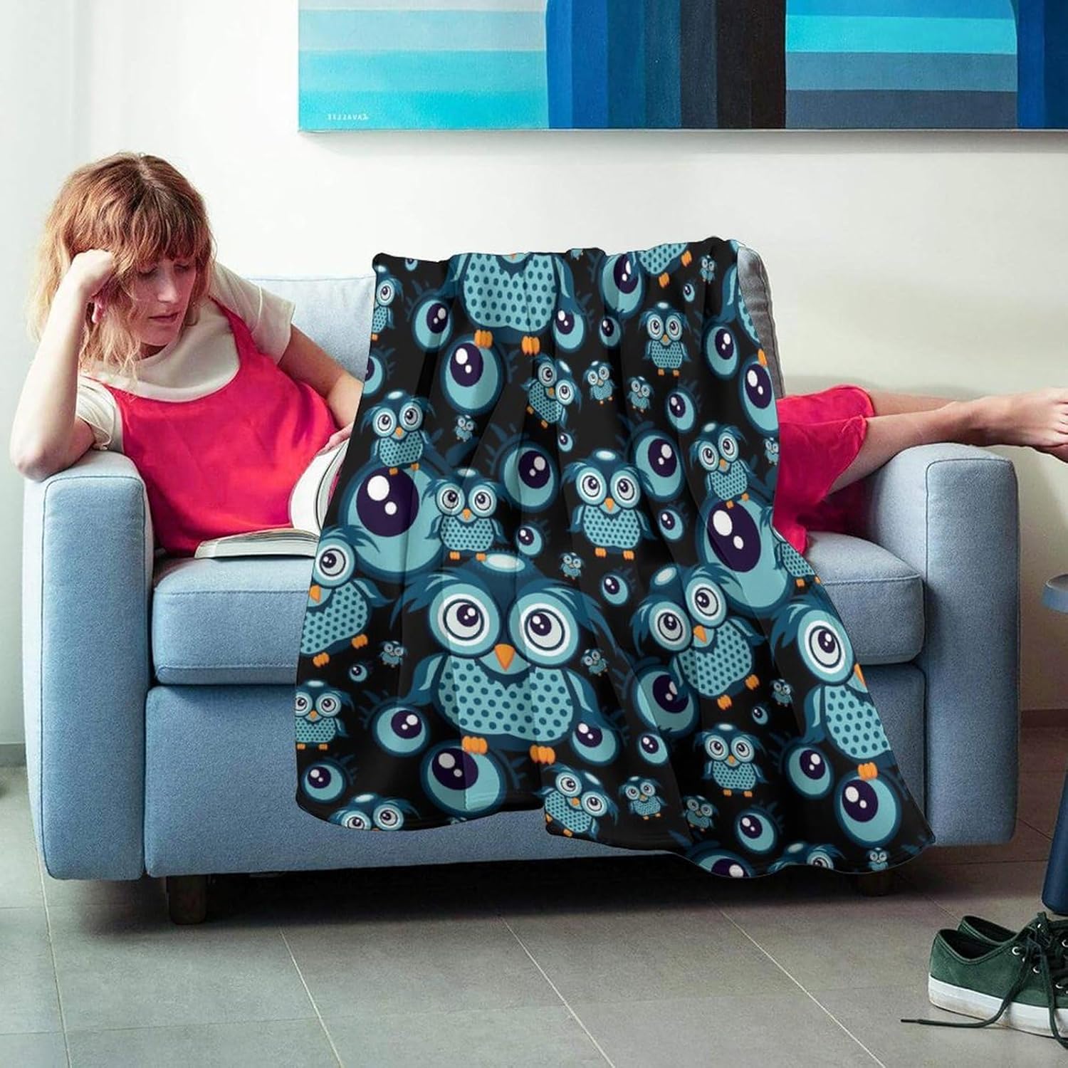 Manta decorativa de fiesta cálida y ligera para sofá, hogar, cama, sofá o dormitorio, divertida y acogedora manta de forro polar para hombres y
