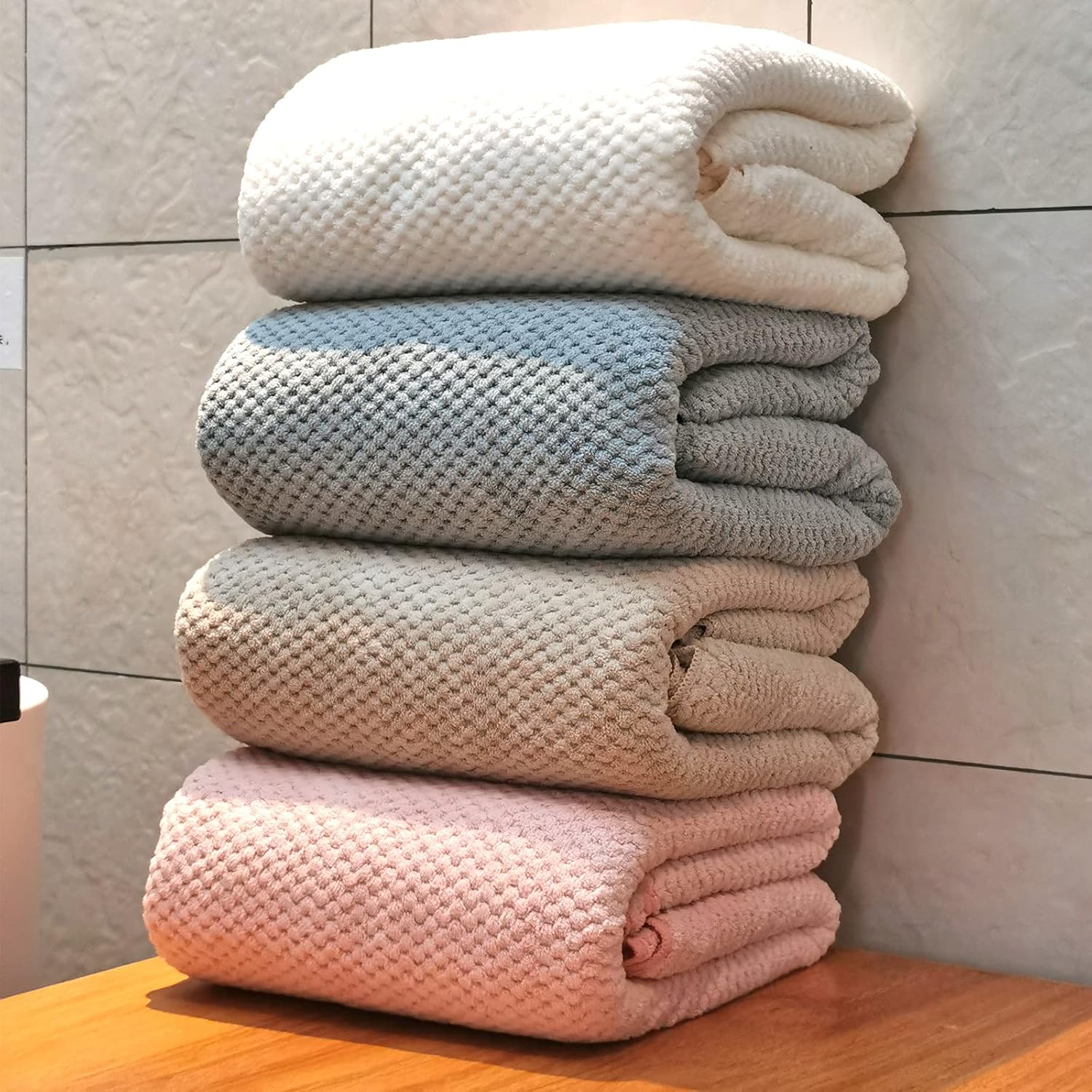 Toallas, toallas de baño de gran tamaño de 39 x 78 pulgadas para adultos, toallas de baño de lujo extra grandes para baño, toallas de ducha de