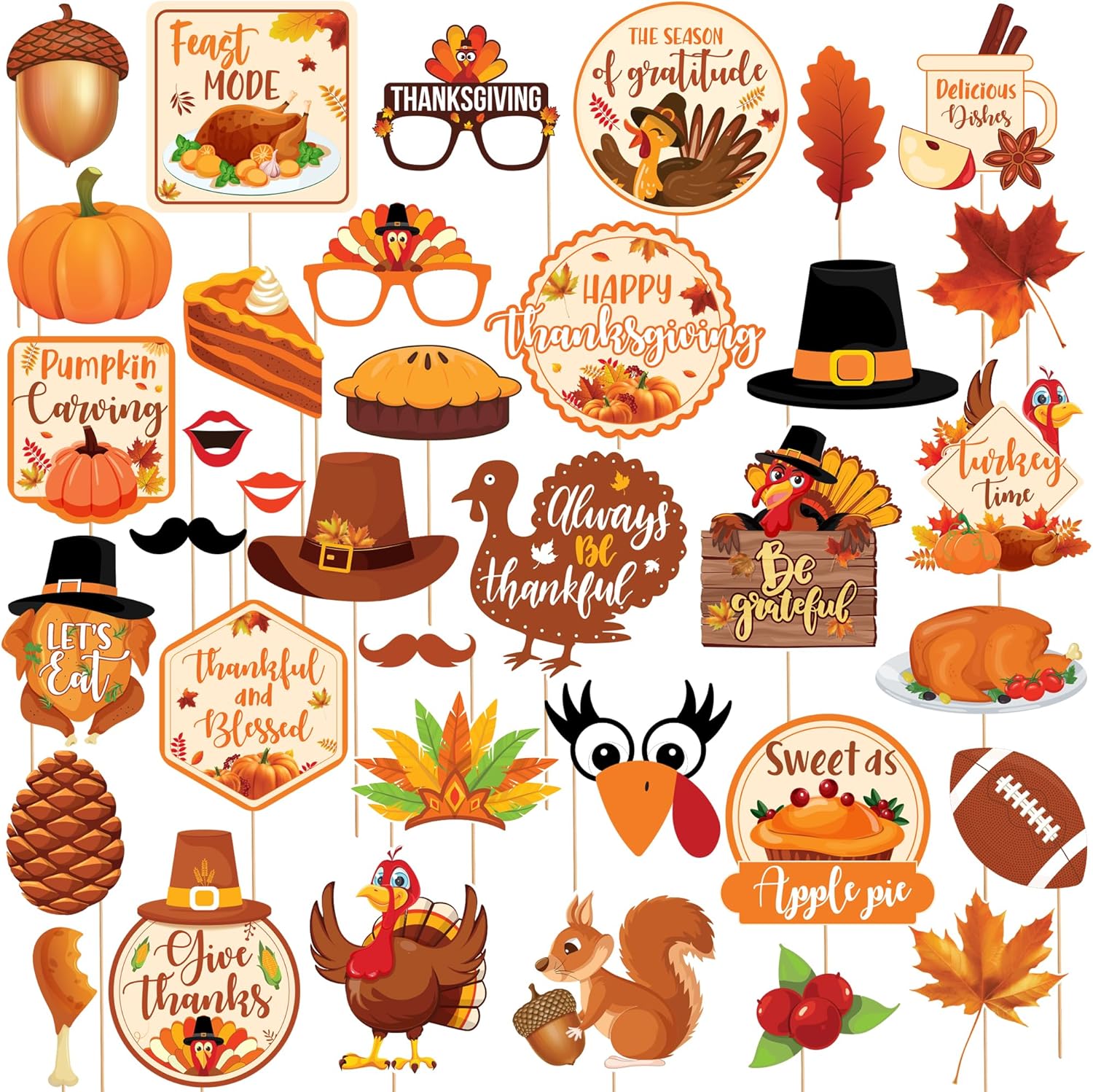 KatchOn, Accesorios para cabina de fotos de otoño  Paquete de 36  Accesorios para fotos de otoño  Accesorios de fotos de otoño  Accesorios para
