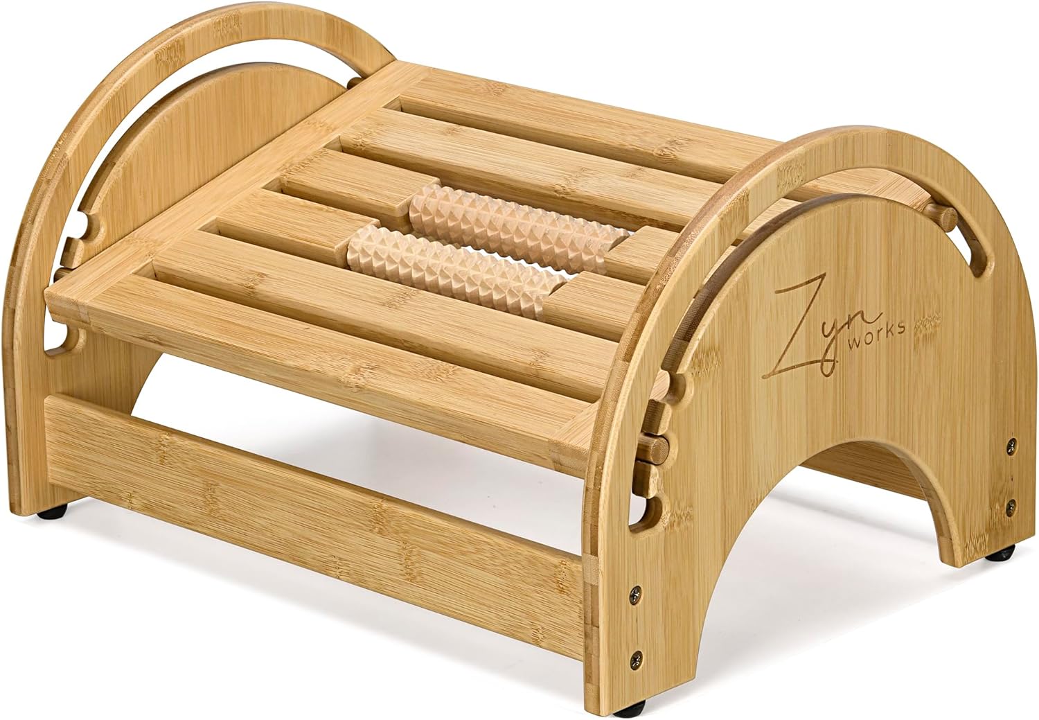 Zyn works Taburete ajustable para debajo del escritorio con rodillo de masaje, reposapiés debajo del escritorio para oficina y trabajo desde casa,