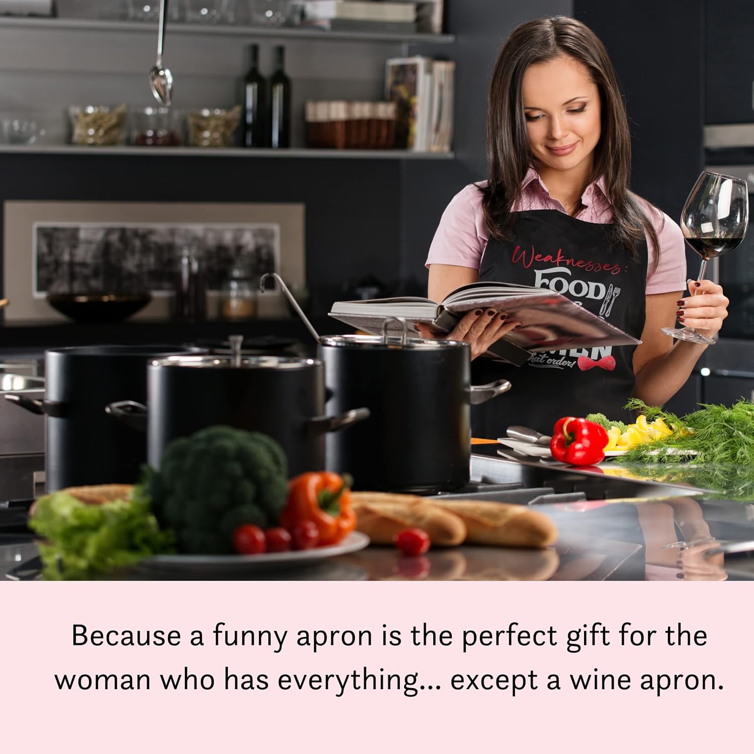 Fay People Delantales de vino para mujer o delantales divertidos para mujeres en 2 estilos, regalos de vino para mujeres o artículos divertidos de