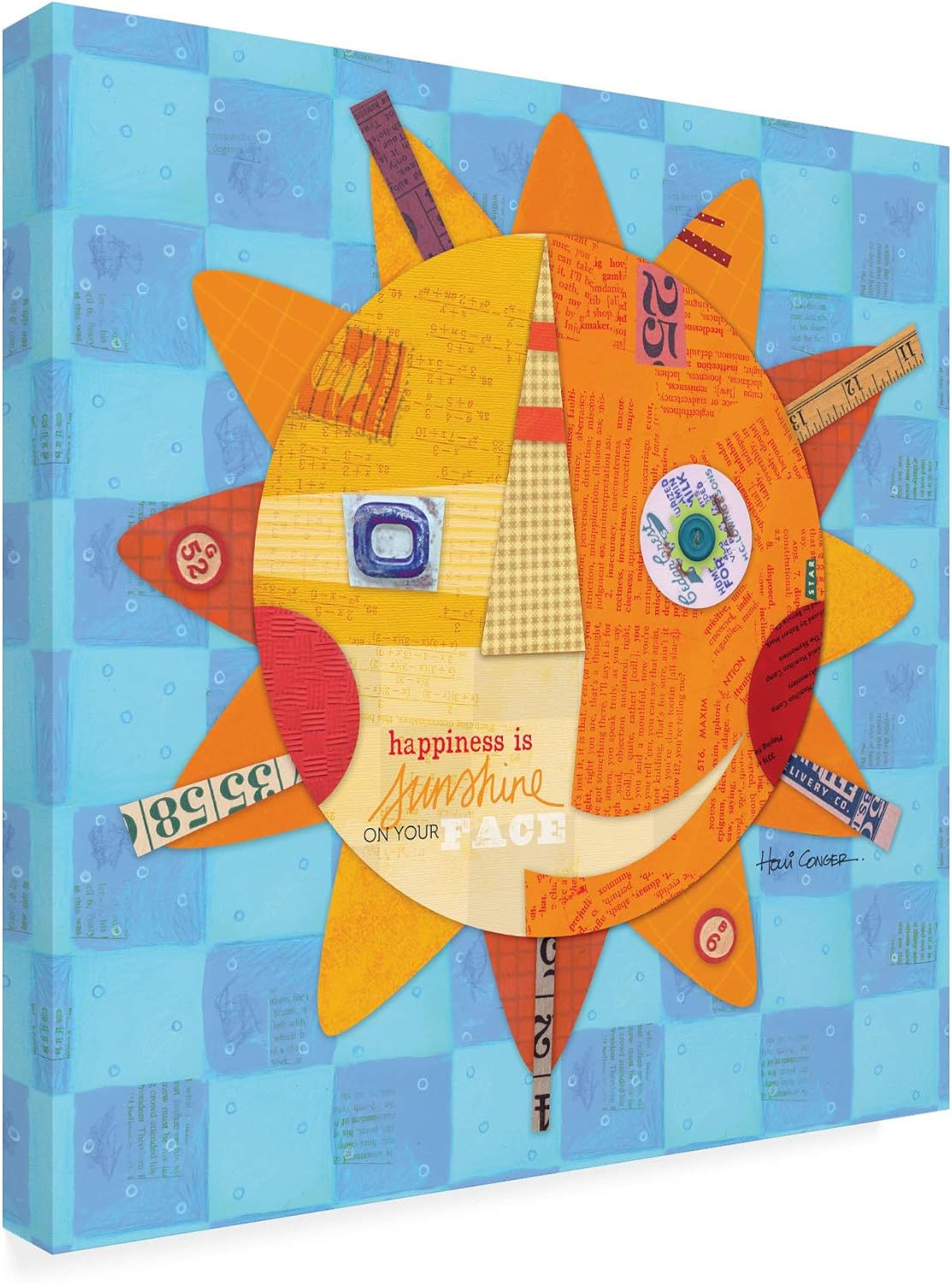 Trademark Fine Art, Sol de felicidad 14×14 de Holli Conger