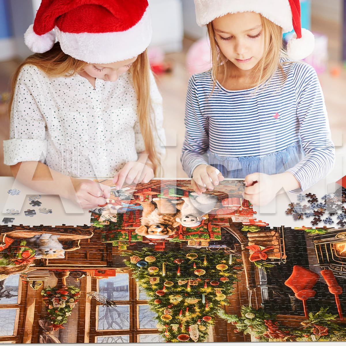 Calendario de Adviento de Navidad 2023 – Rompecabezas de 1000 piezas para niños y adultos, 24 cajas de rompecabezas de calendario de cuenta