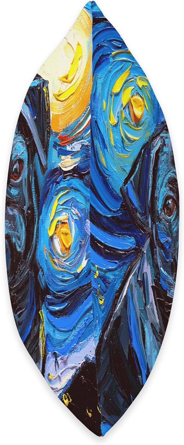 Black Pug Starry Night Cute Little Dog Art by Aja Throw Pillow, 16 x 16 pulgadas, multicolor