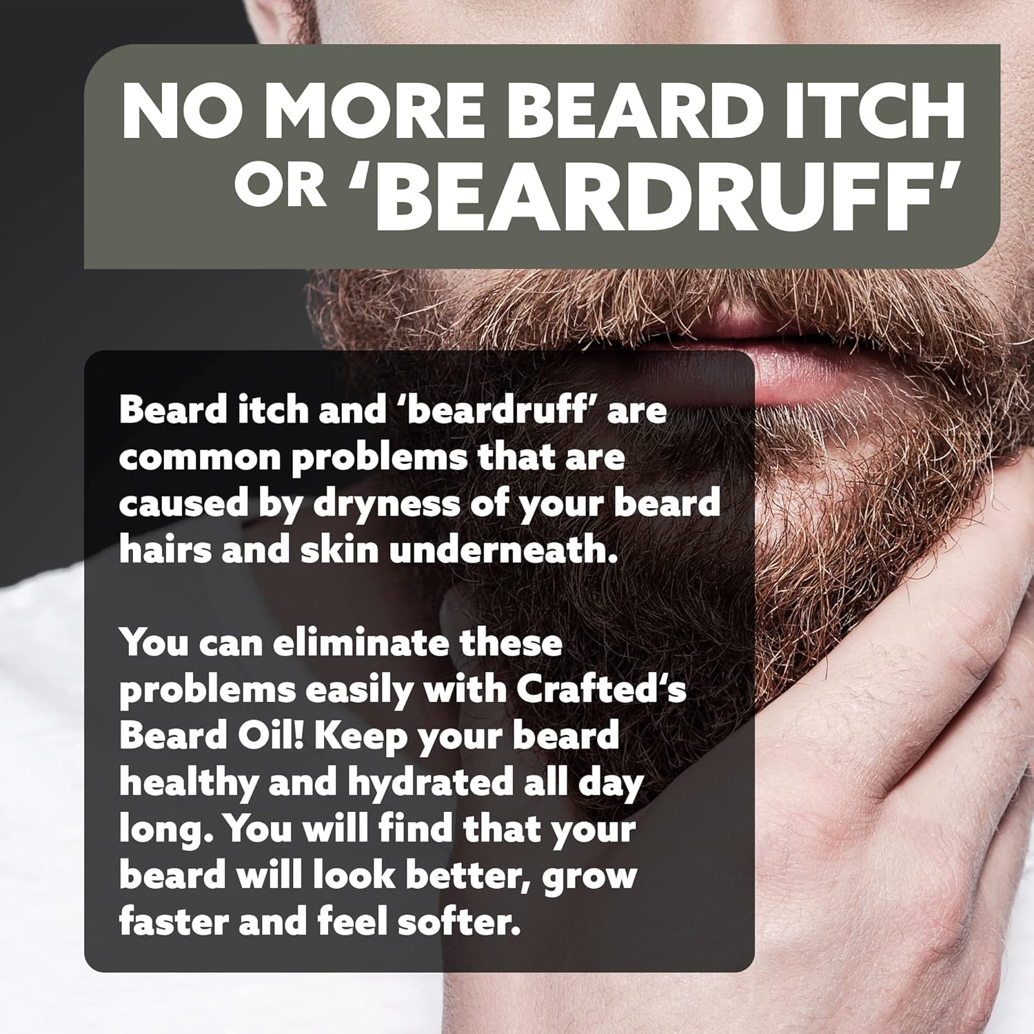 Crafted Beards Acondicionador de aceite de barba para barba  Deja tu barba sintiéndose increíble  Todos los ingredientes naturales  Sin residuos