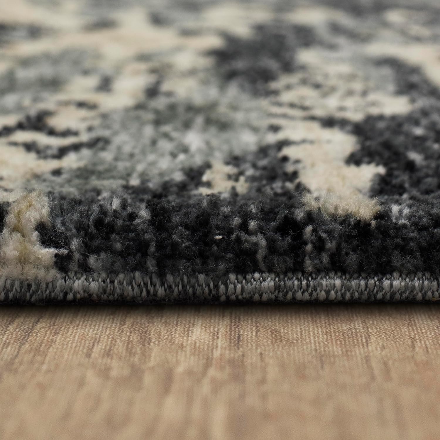Scott Living by Drew & Jonathan Huron – Alfombra moderna abstracta a rayas color carbón de 2 pies 4 pulgadas x 7 pies 10 pulgadas, perfecta para