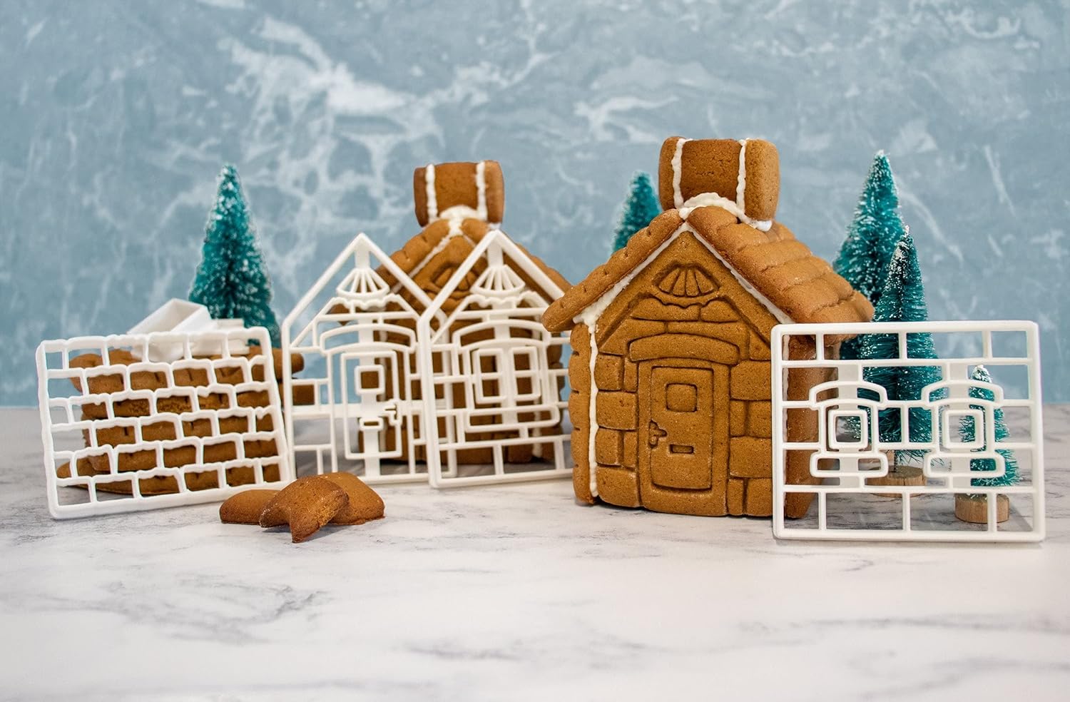 Cortador de galletas de jengibre para casa de Navidad, 1 juego – Bakerlogy