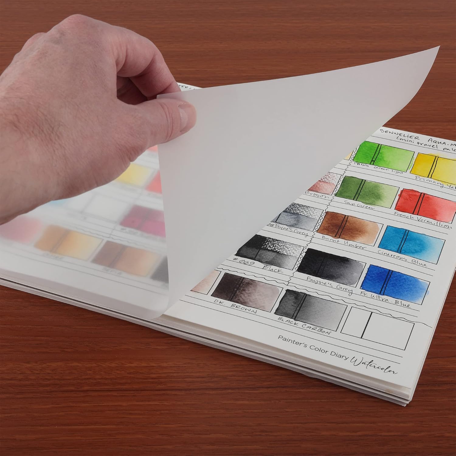 HG Art Concepts Painters – Agenda de colores  9 x 12 pulgadas, 140 libras, libro de muestras de color sin ácidos con 10 páginas para acuarela y