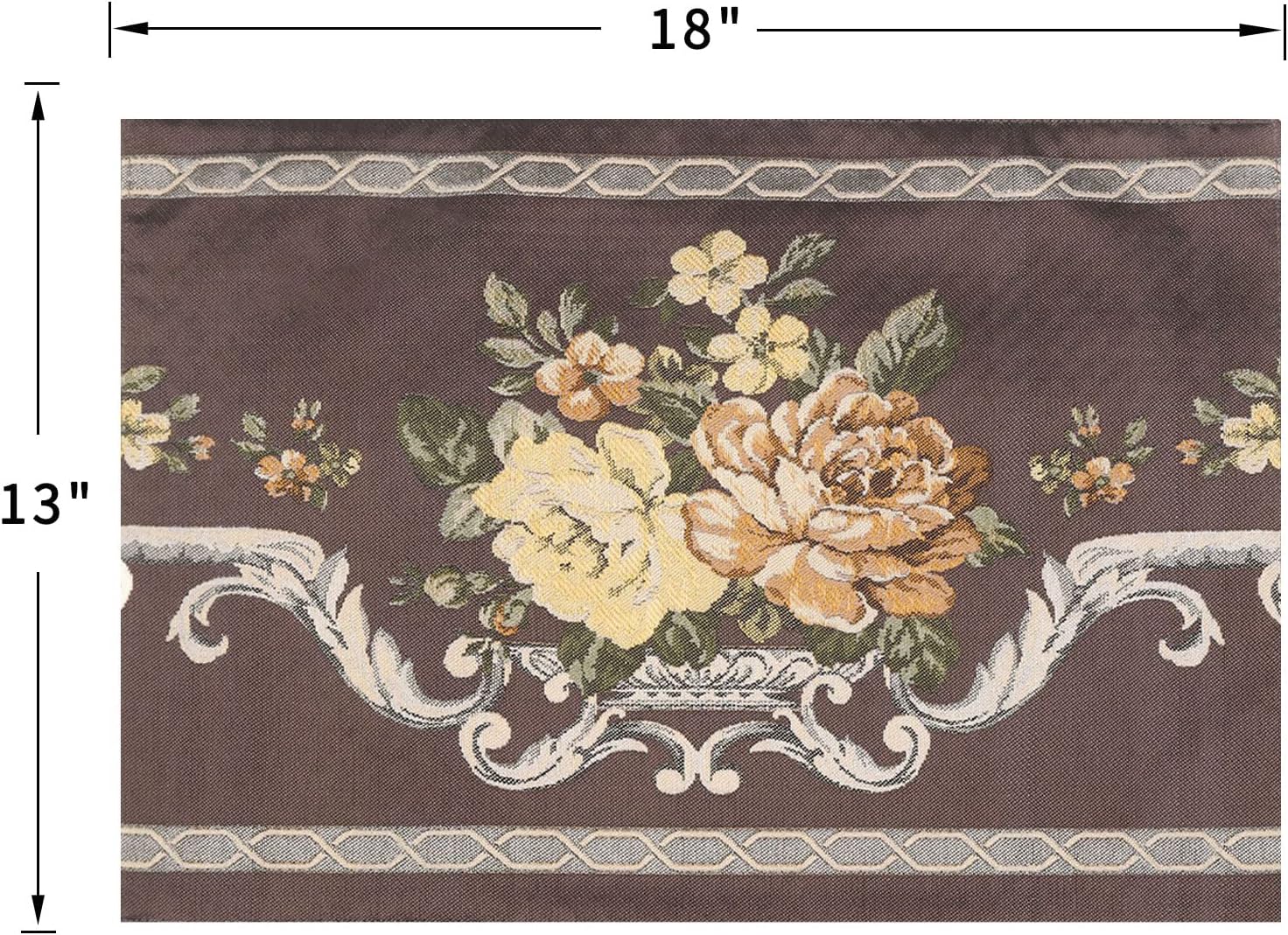 Juego de 4 manteles individuales de tela lavables de lujo, jacquard, resistentes al calor, para interiores, de doble capa, antideslizantes, para