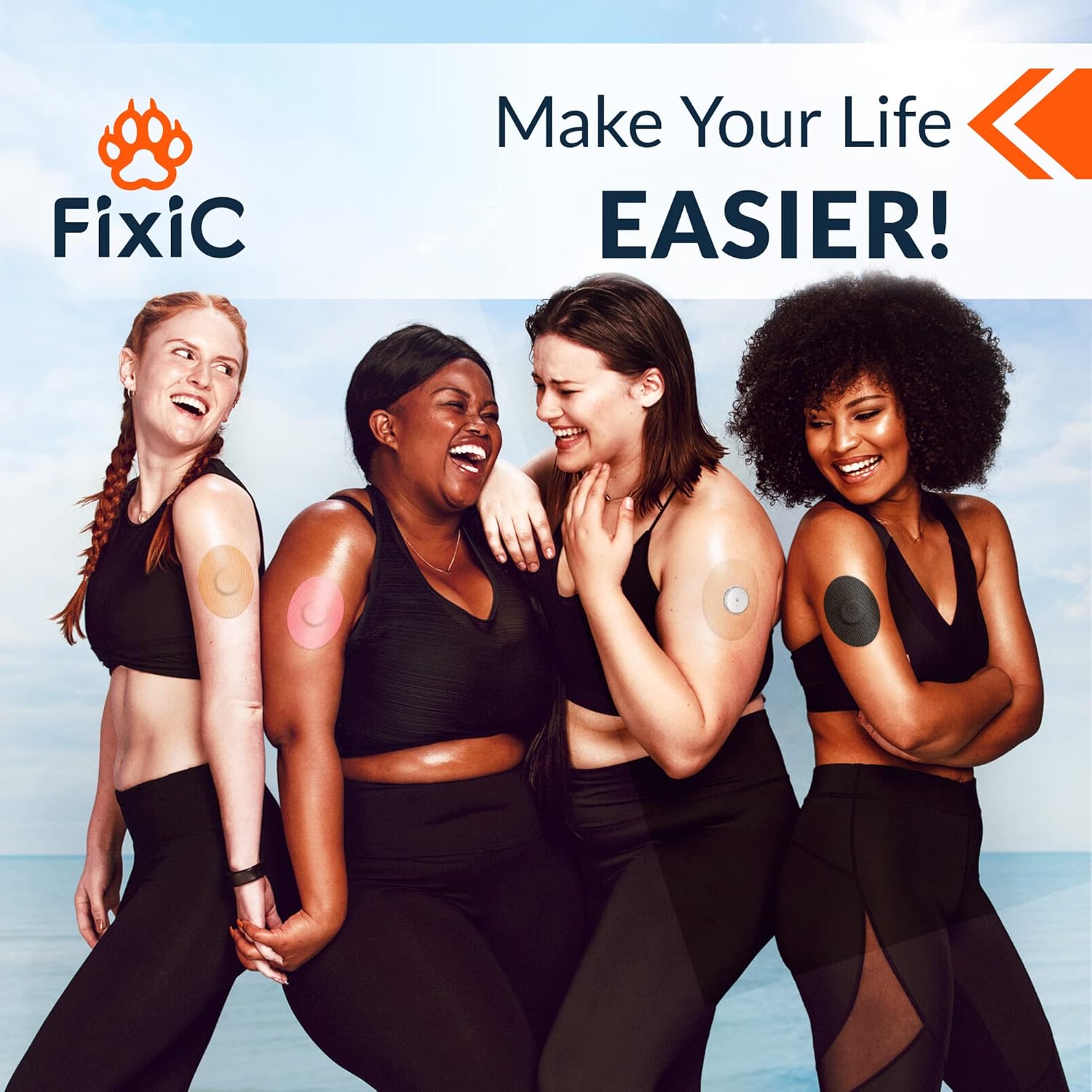Fixic Parches adhesivos de estilo libre, 25 piezas, buenos para libre, Enlite – Guardian, vendajes adhesivos impermeables, cubiertas libres, papel