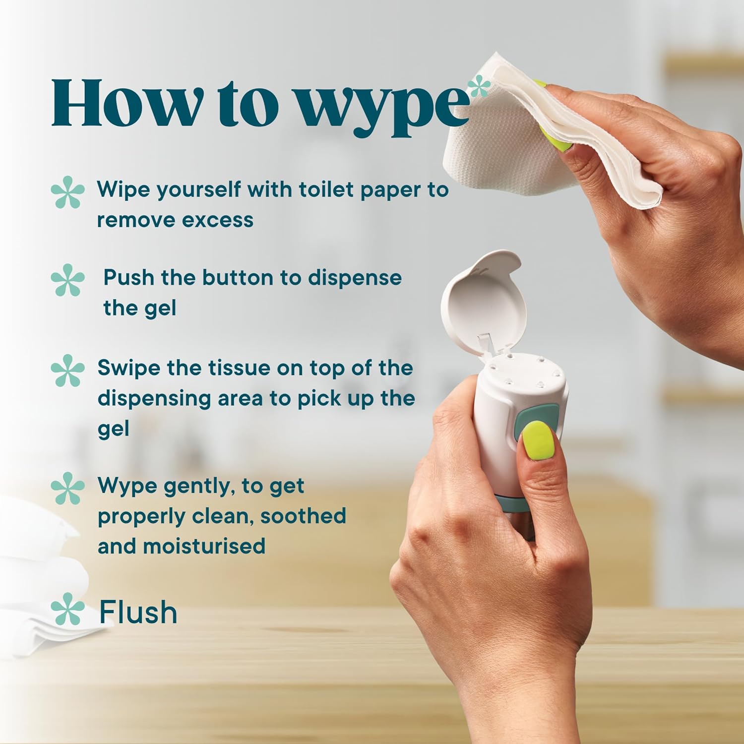 Wype Gel de papel higiénico para toallitas húmedas sostenibles y desechables kit de inicio y mini de viaje – Esenciales para vacaciones