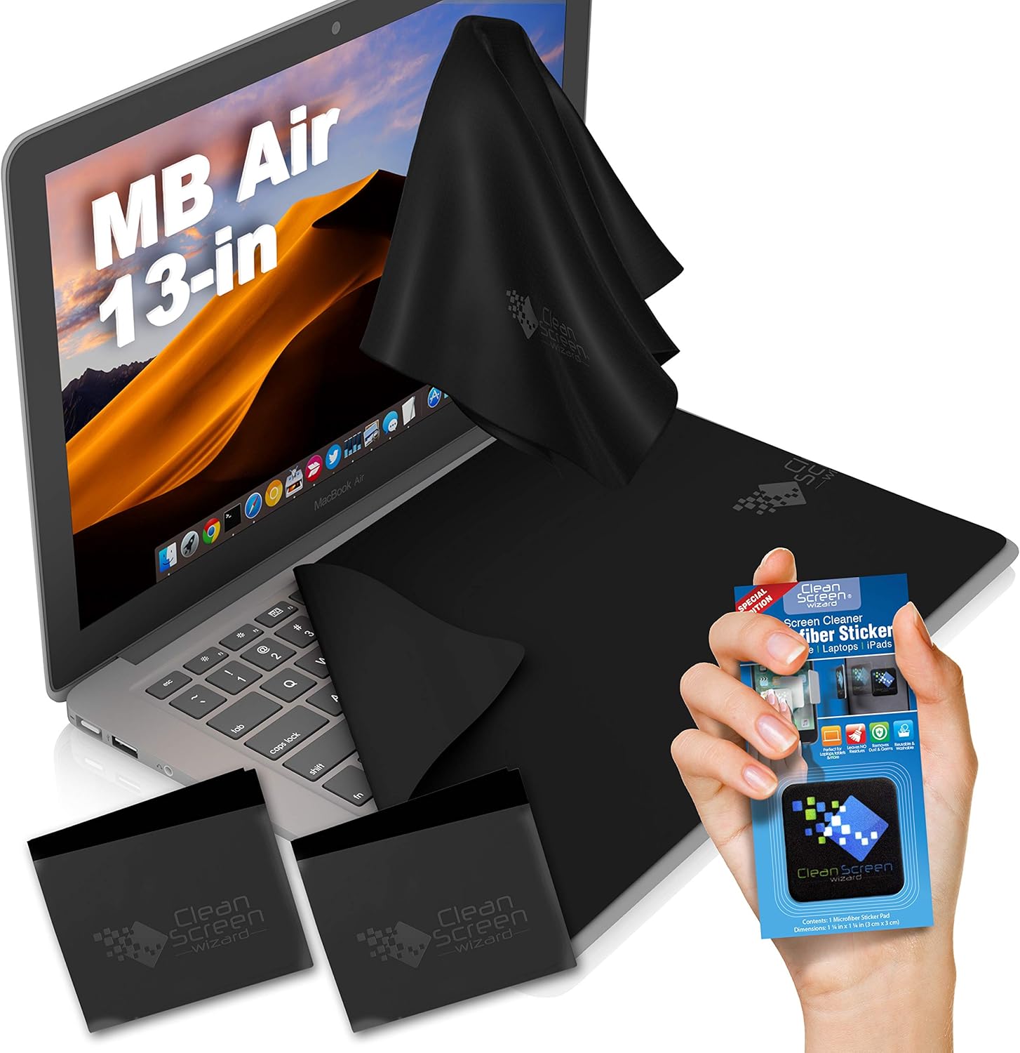 WizPadCover – Funda para teclado, protección y limpieza (evita marcas de huellas en la pantalla del portátil), compatible con Mac Air de 15