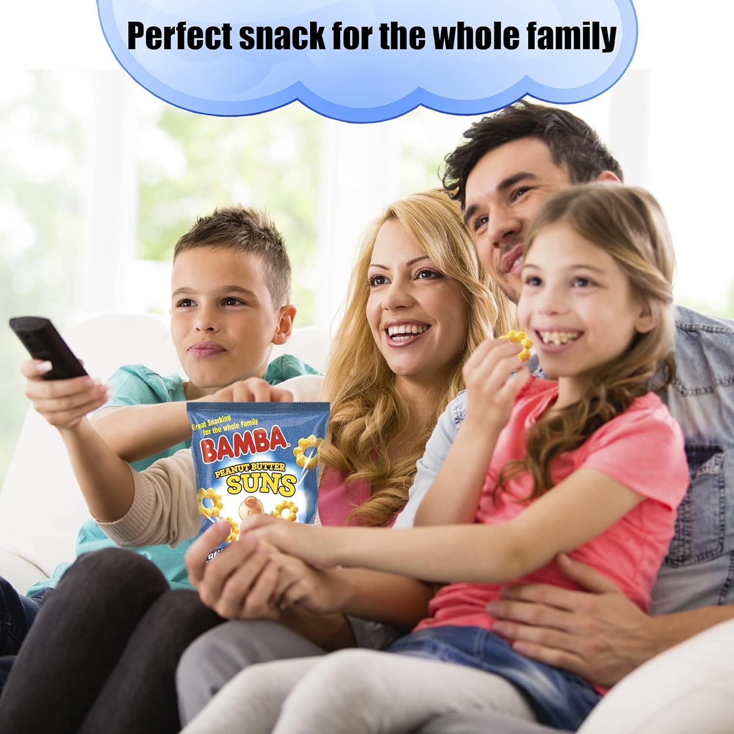 Osem Bamba Peanut Butter Suns Snacks para toda la familia  Bocadillos naturales de mantequilla de maní de maíz (paquete de 4  bolsas de 4 onzas)