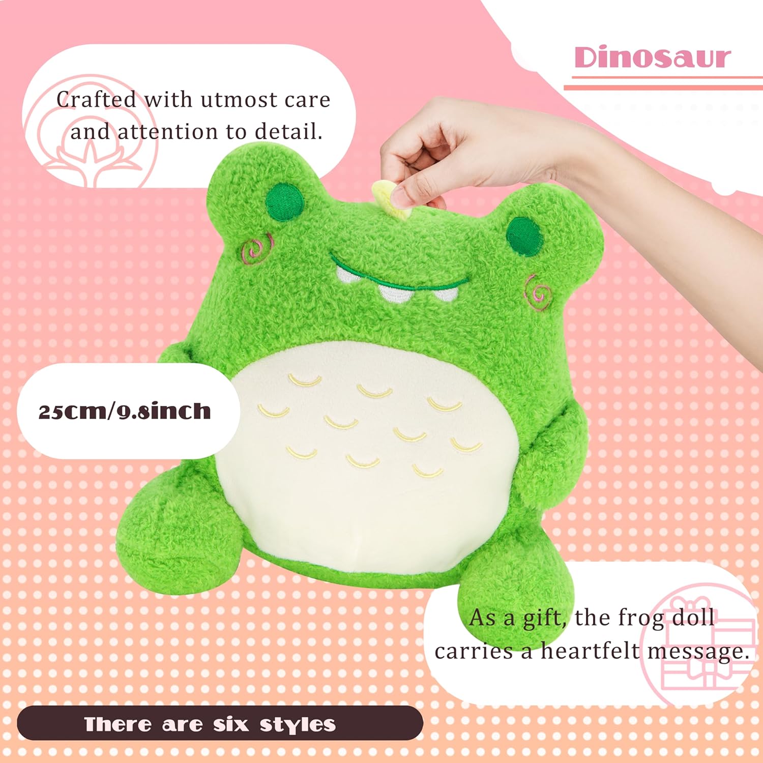 Juguete de peluche coleccionable Kawaii súper suave (dinosaurio)