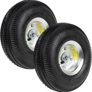 Vergo Pneumatic Wheels – Paquete de 2 ruedas de repuesto de ruedas llenas de aire resistentes, neumáticos roscados, ruedas de camión de mano de 10 x Vergo Pneumatic Wheels – Paquete de 2 ruedas de repuesto de ruedas llenas de aire resistentes, neumáticos roscados, ruedas de camión de mano de 10 x