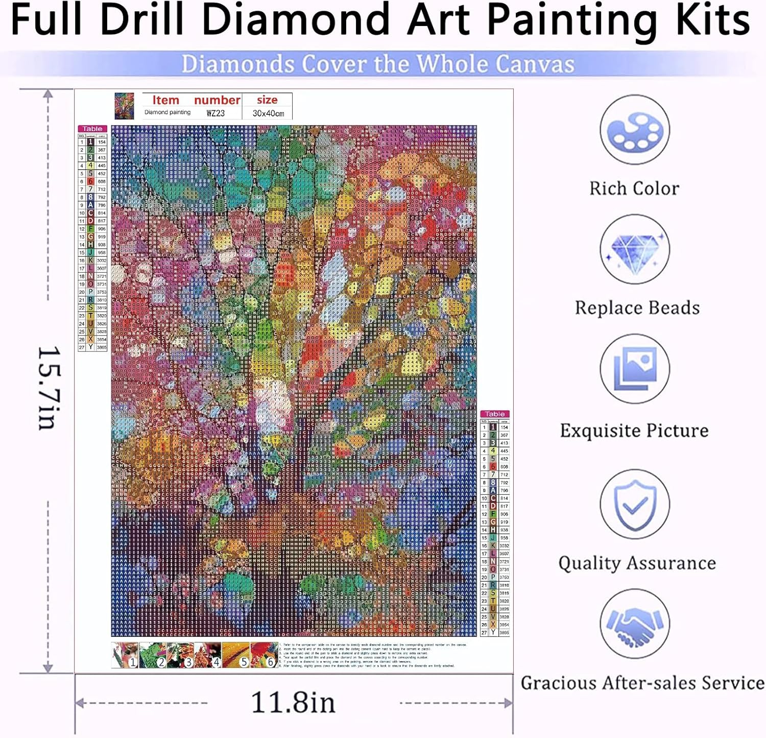 YUE ZHE Kits de arte de diamantes para adultos, árbol de la vida, kit de pintura de diamantes de perforación completa, puntos de diamante 5D,