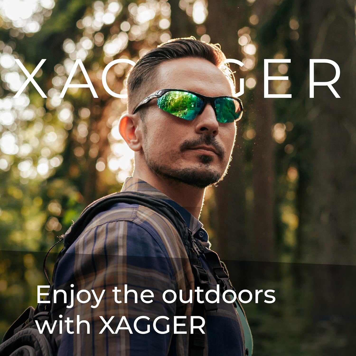 Xagger Gafas de sol deportivas polarizadas para hombres y mujeres UV400 envolventes para béisbol y sóftbol