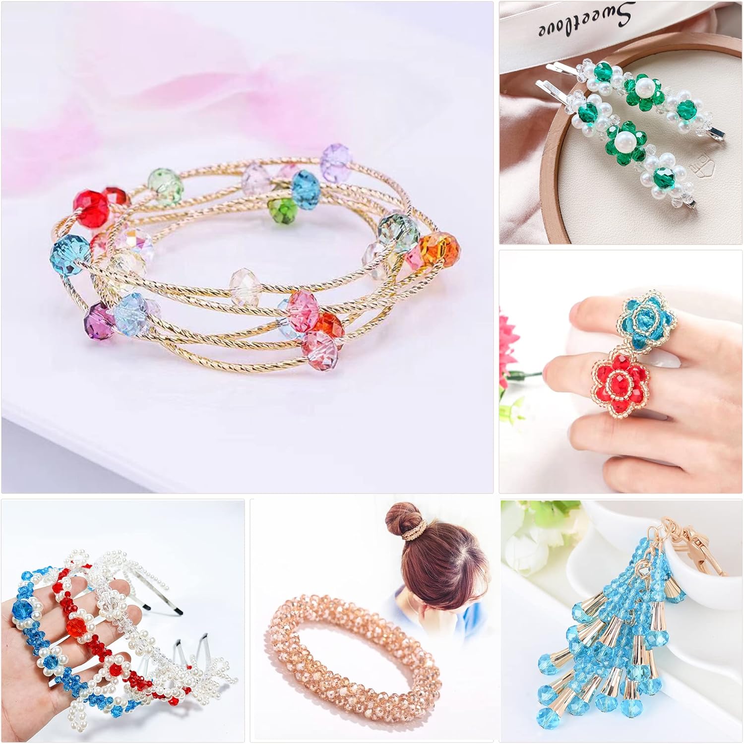 1800 cuentas de cristal Briolette de 0.157 pulgadas para hacer joyas, cuentas de cristal facetadas con forma de Rondelle para hacer pulseras,