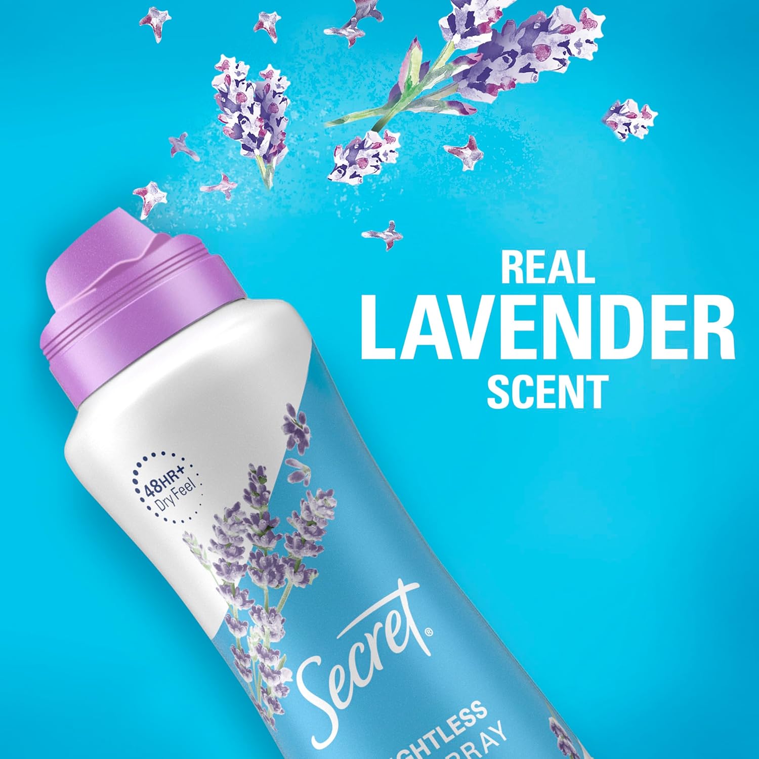 Secret Desodorante antitranspirante en spray seco, lavanda relajante, 4.1 onzas (paquete de 3)