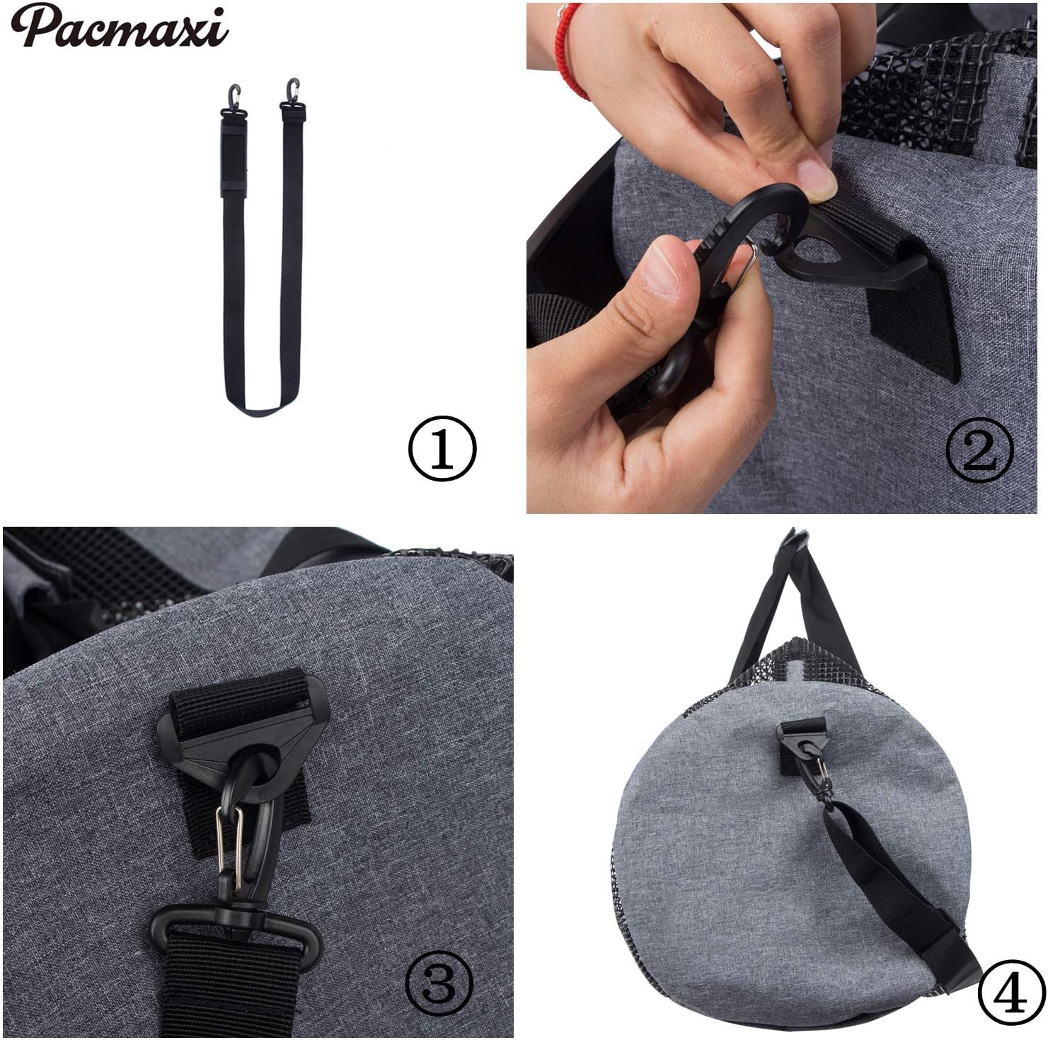 PACMAXI Bolsa de lona de buceo de malla, bolsas de playa grandes plegables y bolsas con cremallera, equipo de buceo y esnórquel y bolsa de equipo