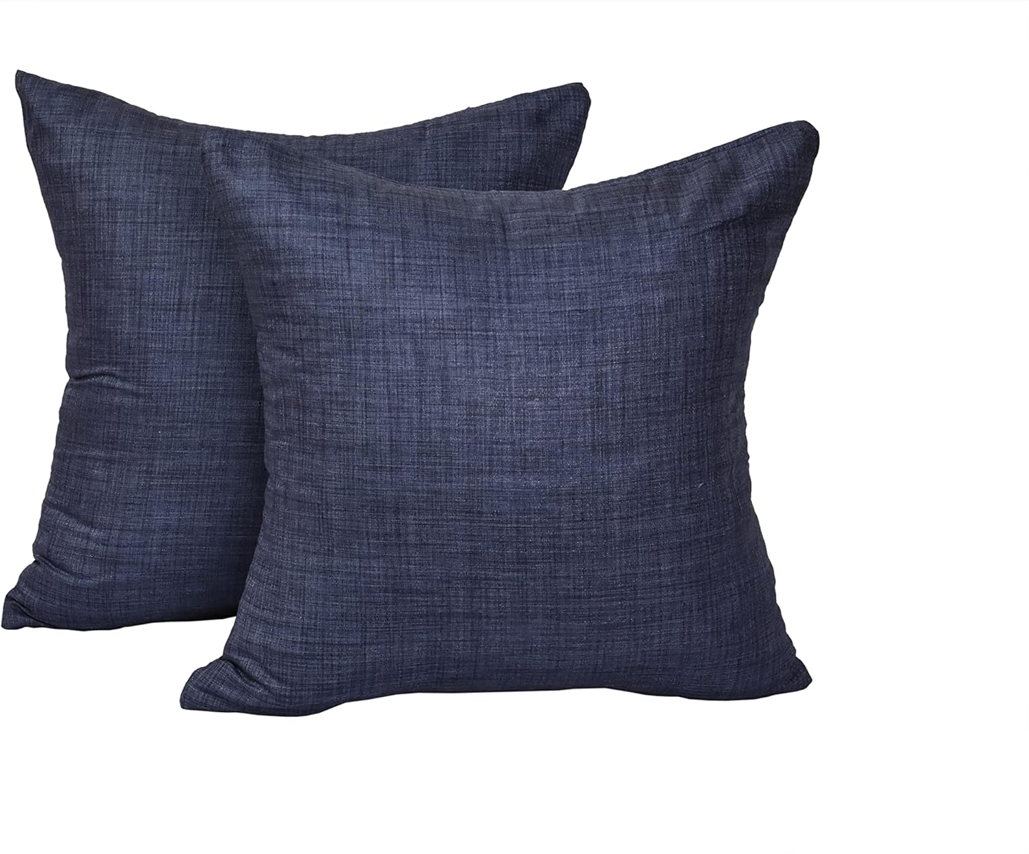 SCARLETT LINENS Juego de 2 almohadas decorativas para sofá cama, almohadas decorativas de sala de estar, almohadas rústicas, fundas de almohada