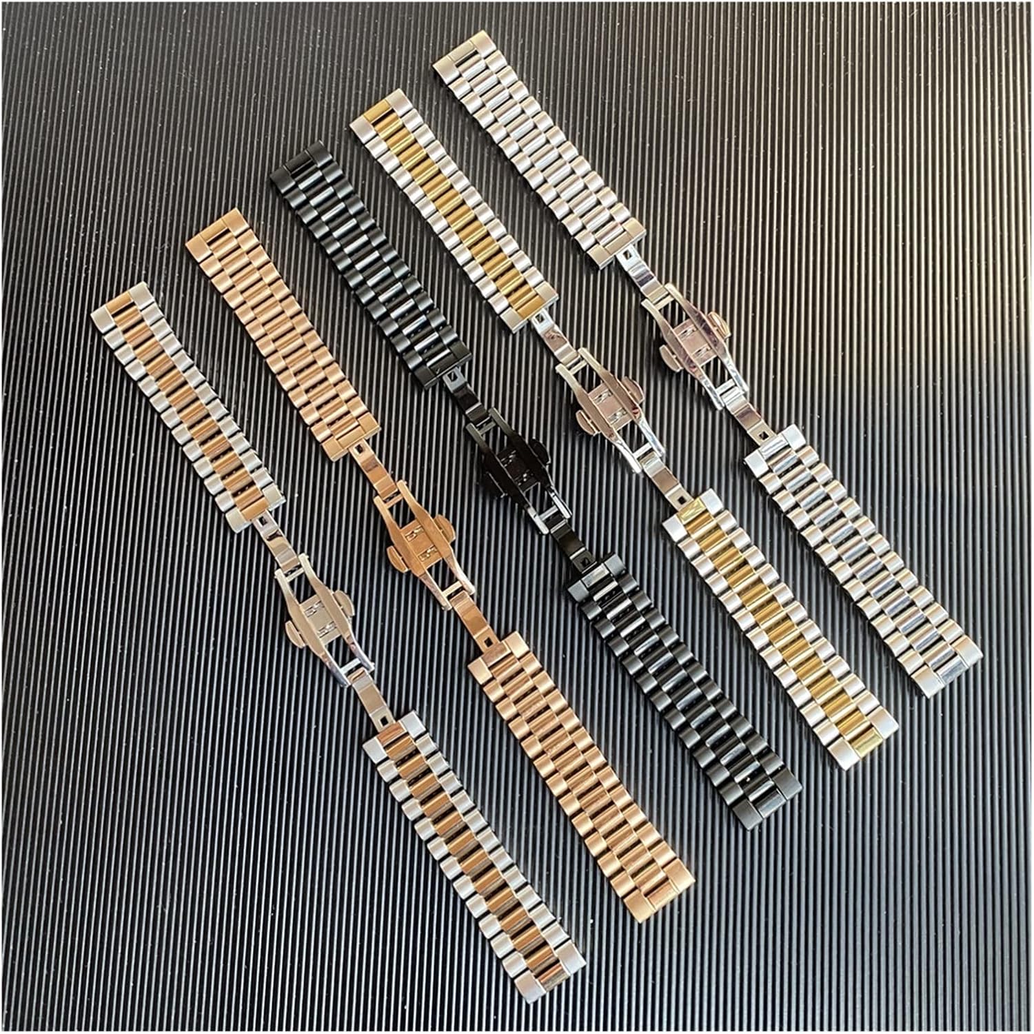 YANLITIAN – Correa de metal compatible con Samsung Galaxy Watch 4 3 1.614 in 1.772 in, pulsera S3 de 1.654 in 1.811 in, Active 2 Gear 2 Gear 0.787