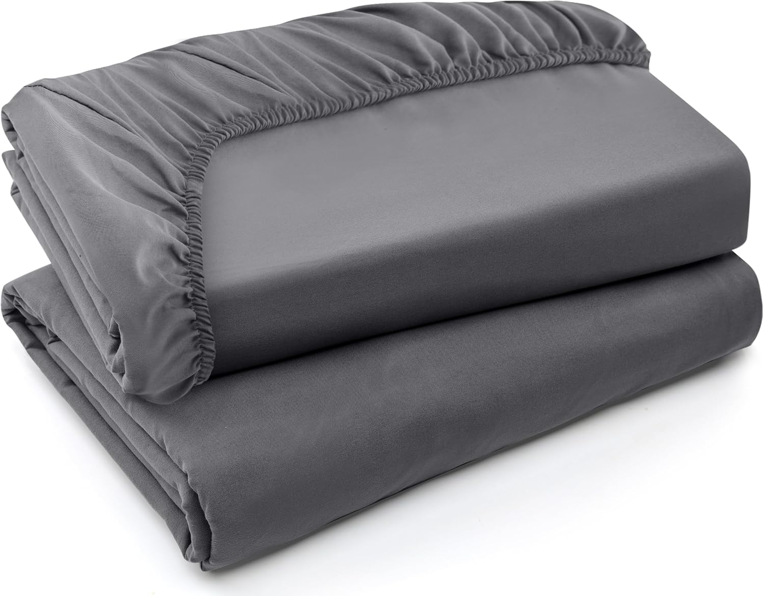 Utopia Bedding Sábanas bajeras de tamaño individual XL, paquete de 2 sábanas inferiores de microfibra suave cepillada, bolsillos profundos,