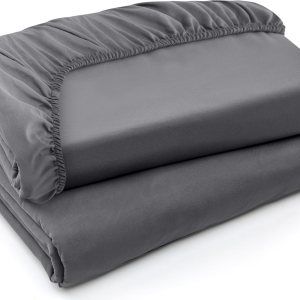 Utopia Bedding Sábanas bajeras de tamaño individual XL, paquete de 2 sábanas inferiores de microfibra suave cepillada, bolsillos profundos, Utopia Bedding Sábanas bajeras de tamaño individual XL, paquete de 2 sábanas inferiores de microfibra suave cepillada, bolsillos profundos,