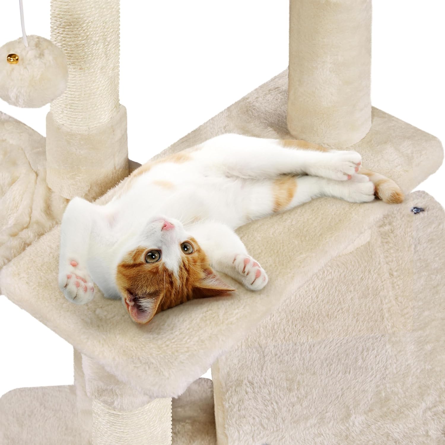 Yaheetech Árbol de gato para gatos pequeños, torre de gato de 34 pulgadas para gatos de interior, postes cubiertos de sisal, centro de actividades