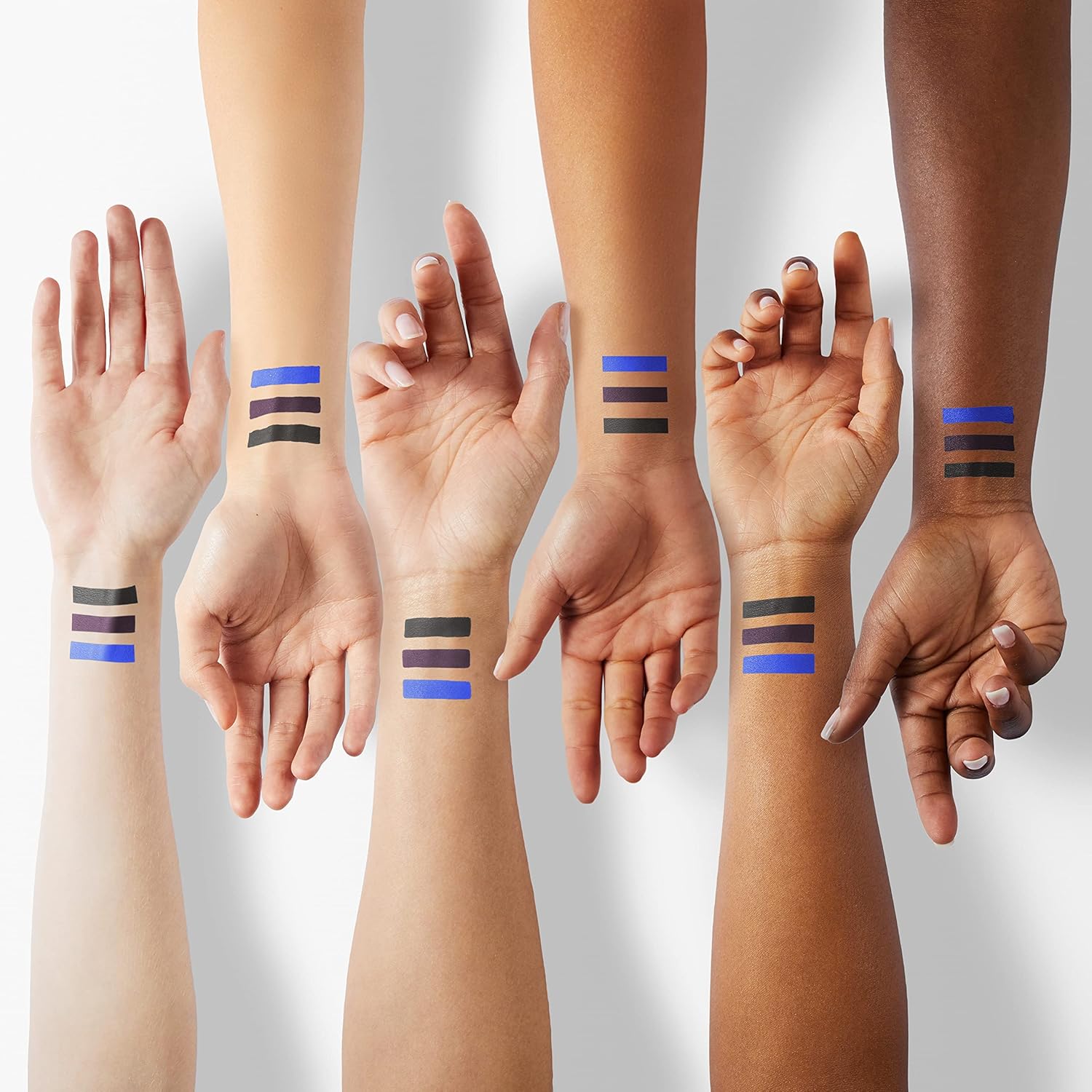 evpct Juego de 3 delineadores de labios color azul oscuro, negro y morado mate, lápiz labial líquido, brillo de labios, a prueba de manchas, 24