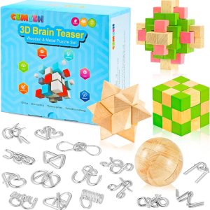 CEMEEN Paquete de 20 juguetes de rompecabezas para el cerebro, regalos de cumpleaños de Pascua para niños de 8 a 12 años, juguetes educativos STEM CEMEEN Paquete de 20 juguetes de rompecabezas para el cerebro, regalos de cumpleaños de Pascua para niños de 8 a 12 años, juguetes educativos STEM