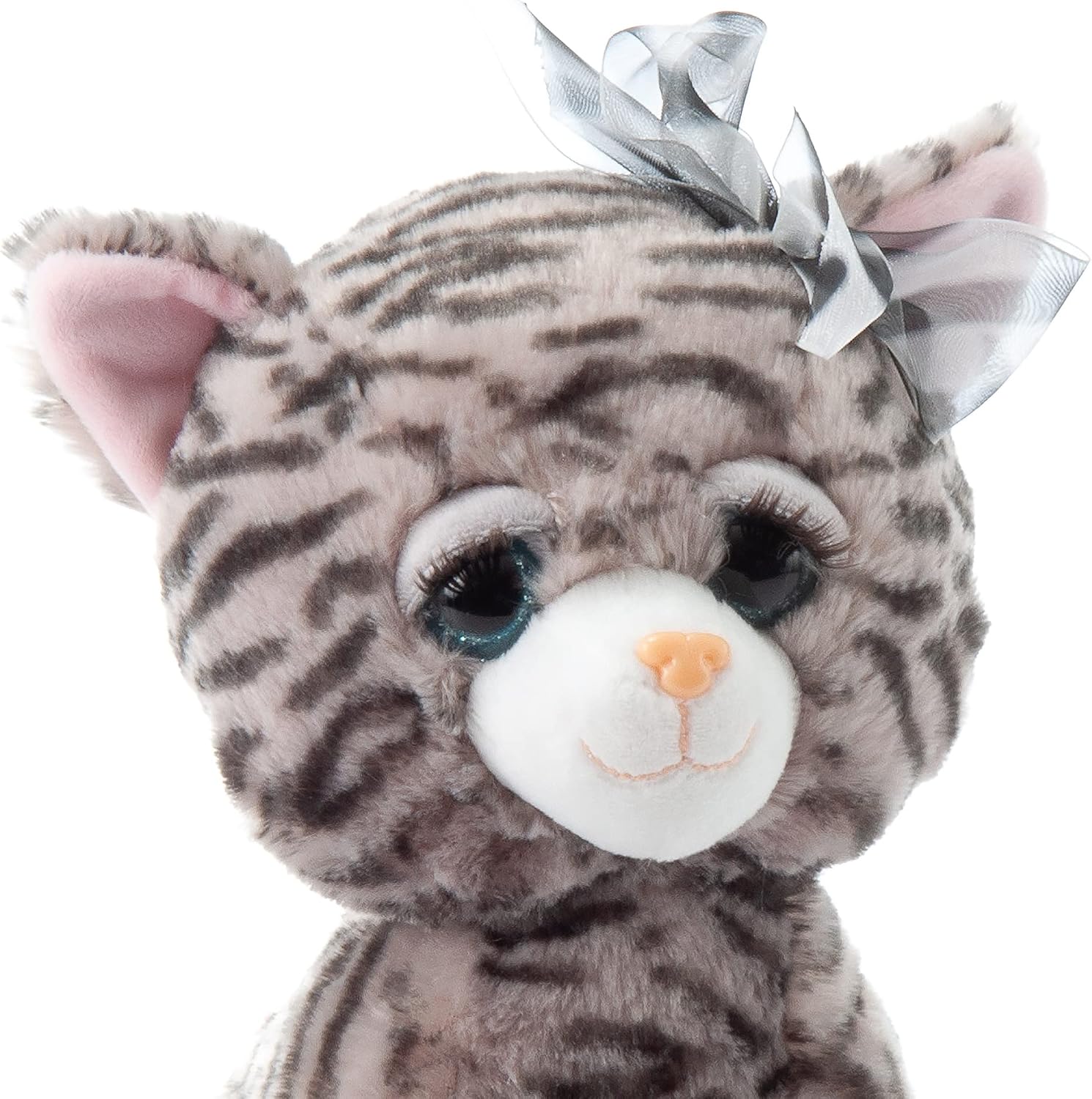 The Petting Zoo, Lash’z – Gato atigrado gris de peluche, regalos para niñas, juguete de peluche de 10 pulgadas