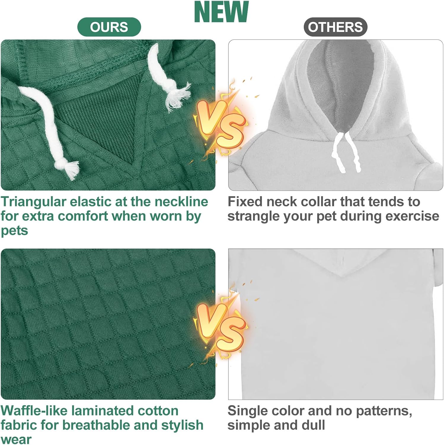 BEAUTYZOO Sudadera con capucha para perros pequeños, medianos y grandes, ropa cálida para perros de invierno y otoño, ropa cálida para cachorros,