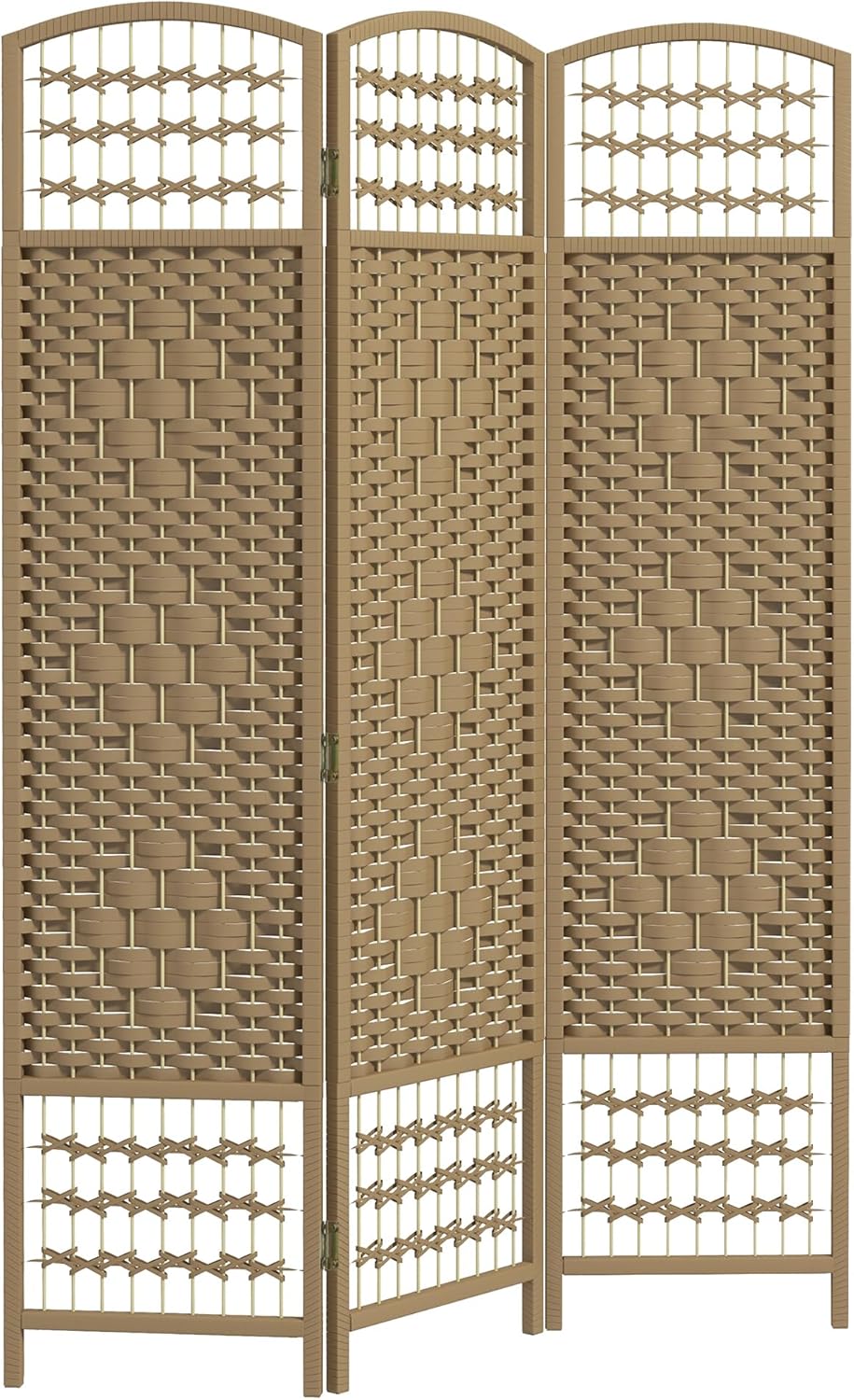 HOMCOM Divisor de habitación de 3 paneles, pantalla de privacidad plegable, separador de habitación de 5.6 pies, divisor de pared de división