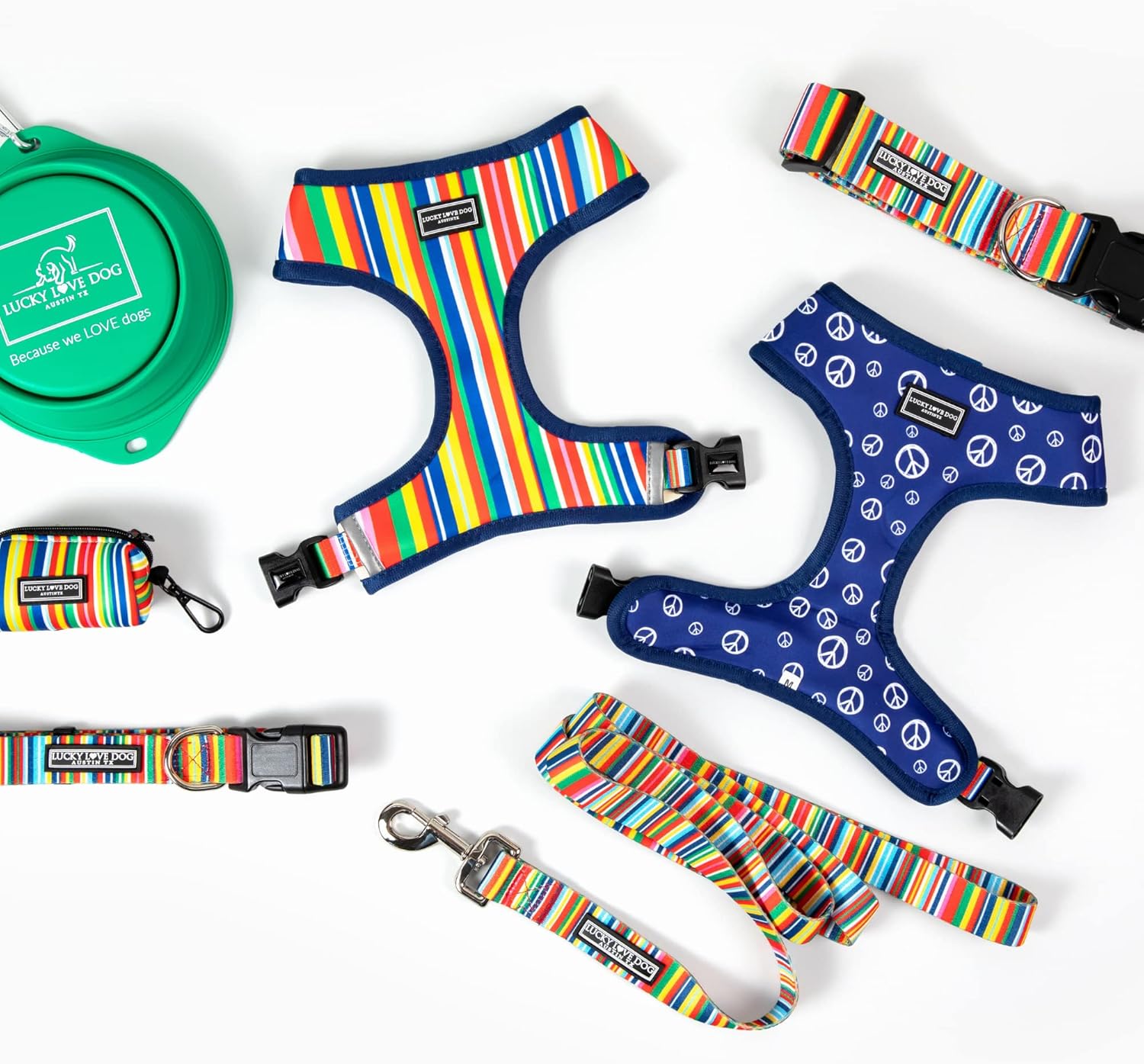 Lucky Love Dog, Chalecos suaves y reversibles, elegante accesorio para perro (hippie, pequeño)