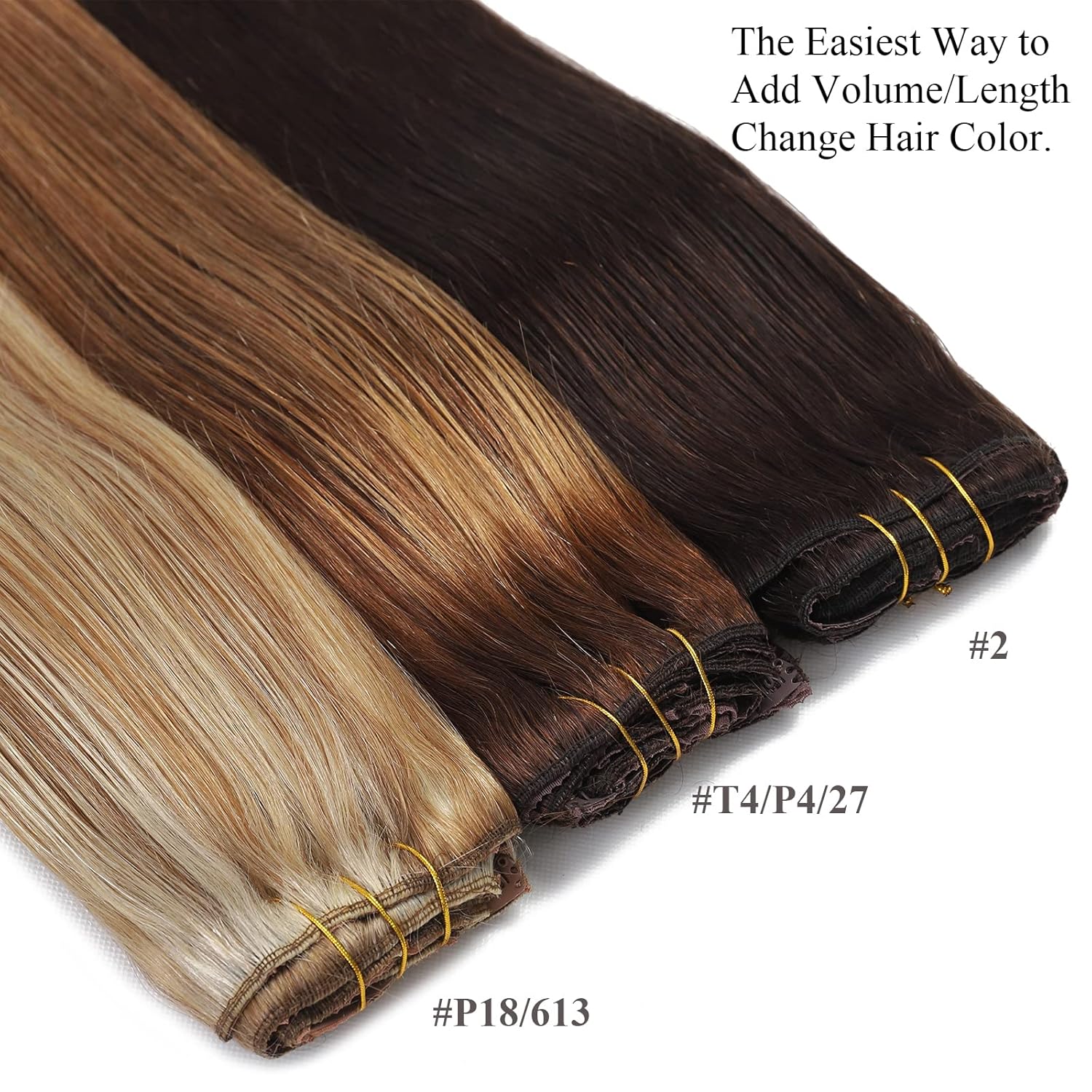 Extensiones de cabello humano con clip, 4.23 oz, 7 unidades, extensiones de cabello humano con clip, de 20 pulgadas, extensiones de cabello humano