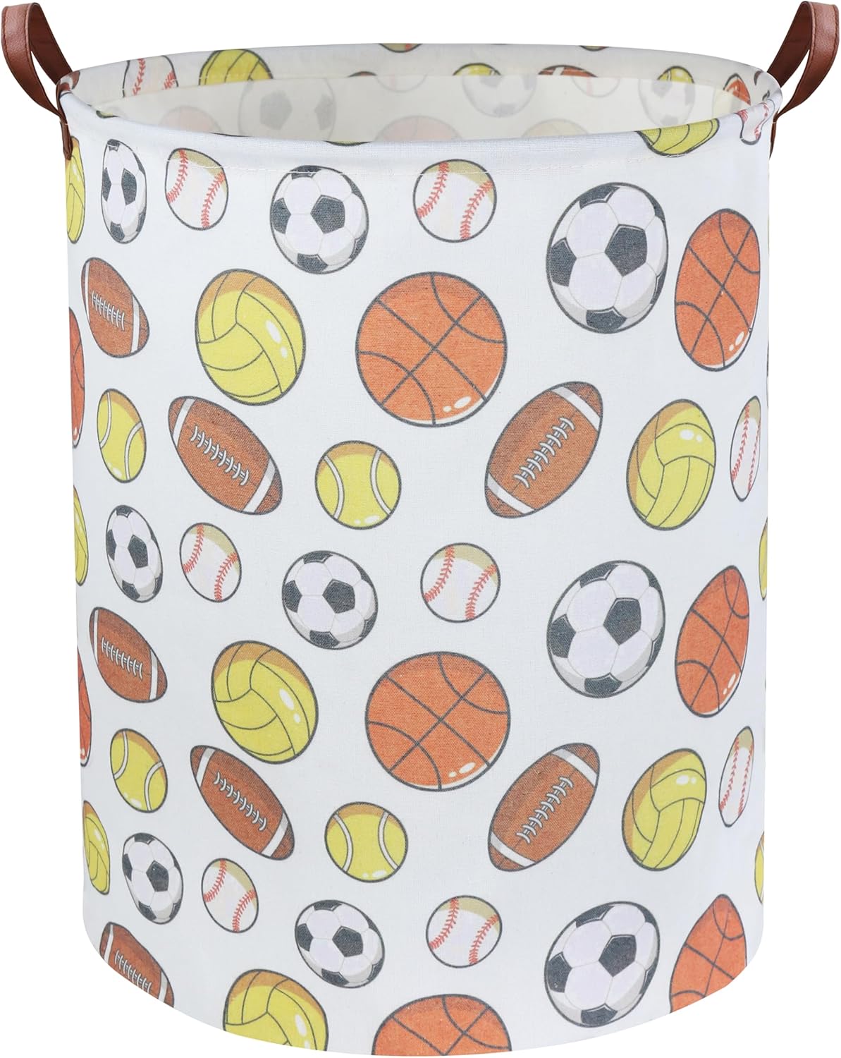 TIBAOLOVER Cesta deportiva para ropa sucia para niños, canasta de baloncesto, fútbol, lavandería, organizador de juguetes, cesta para bebé,