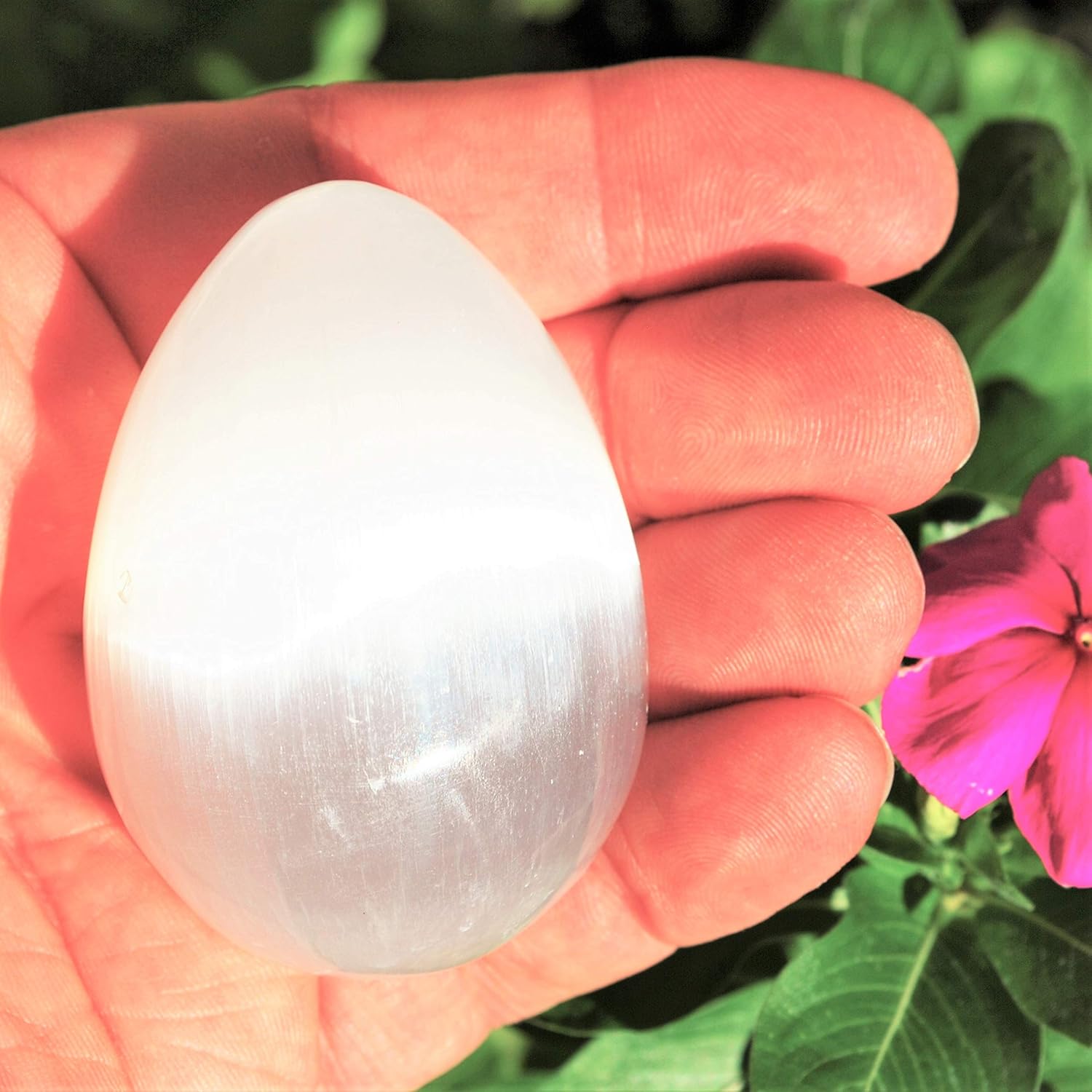 7 piezas Juego de colección de protección de cristal de selenita marroquí cargado de grado premium (energía curativa – absorbente de energía