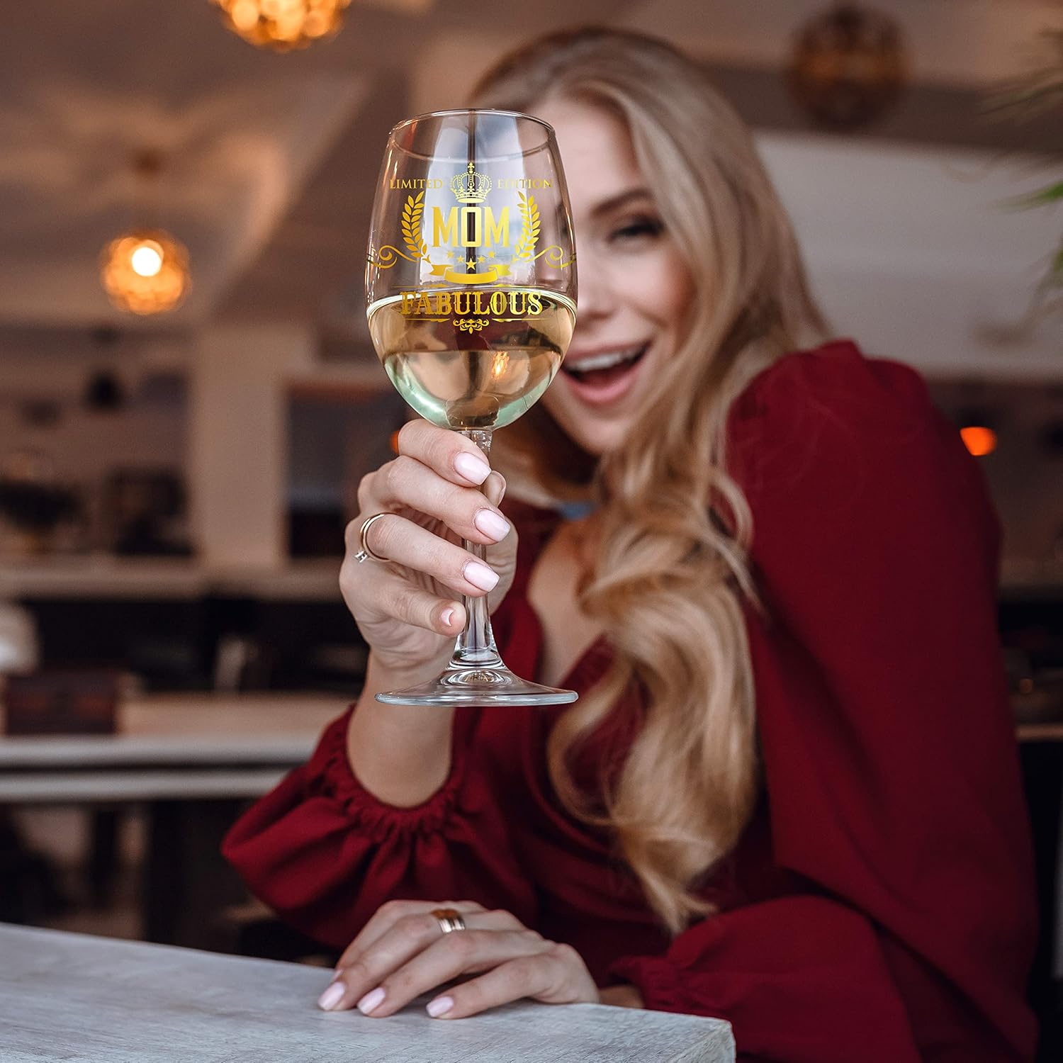 Kies Regalos de regalo para mamá, copa de vino, regalos personalizados para mujeres, regalos de cumpleaños para mujeres, caja de regalo de vino